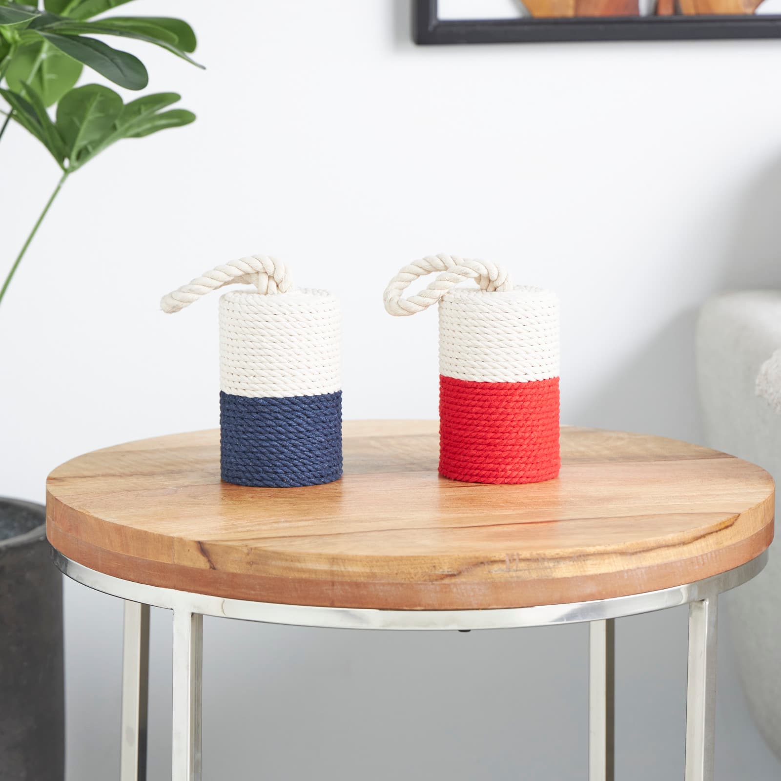 5" Cotton Buoy Coiled Color Block Sculpture Set