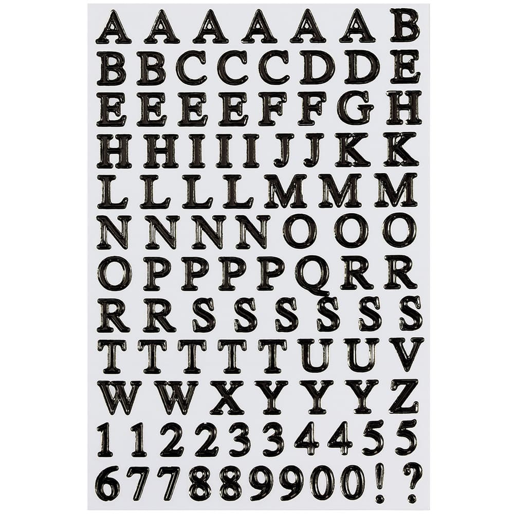JAM Paper Silver Upper & Lower Case Alphabet Letter Stickers