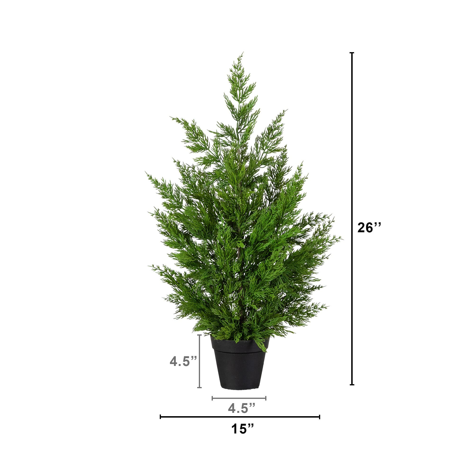 Nearly Natural 26" Artificial Real Touch Cypress Christmas Tree