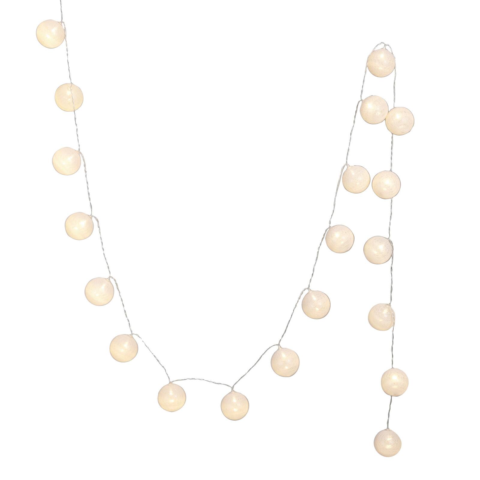 Hello Honey® 20ct. Taupe Fabric String Ball Lights with Plastic Cord