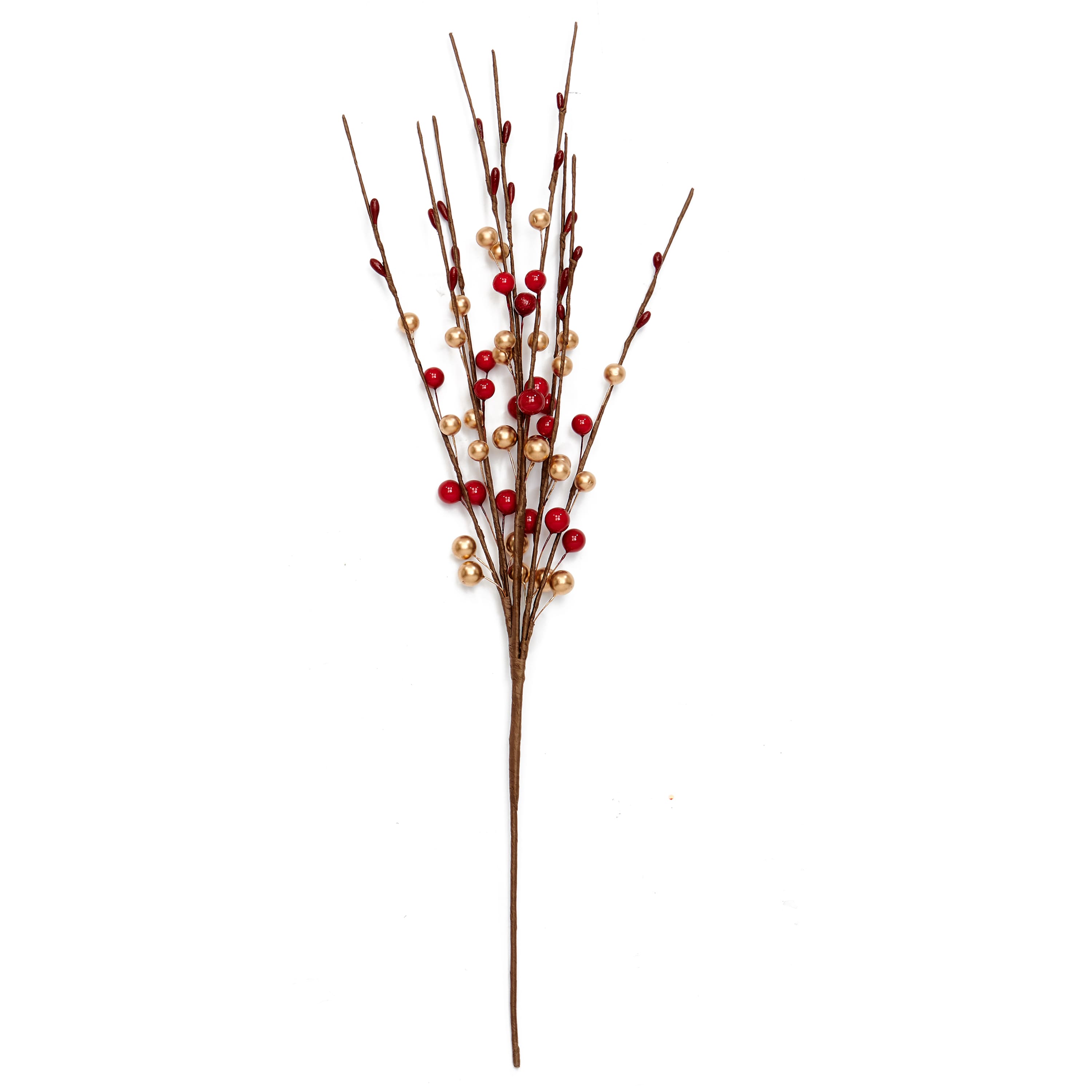 19" Red & Gold Christmas Beaded Sprays, 3ct.