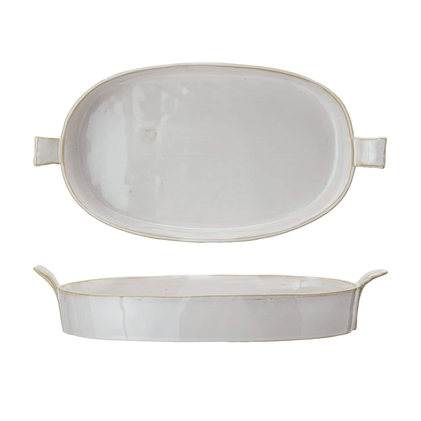Hello Honey® 13.75" White Classic Elegance Stoneware Baker