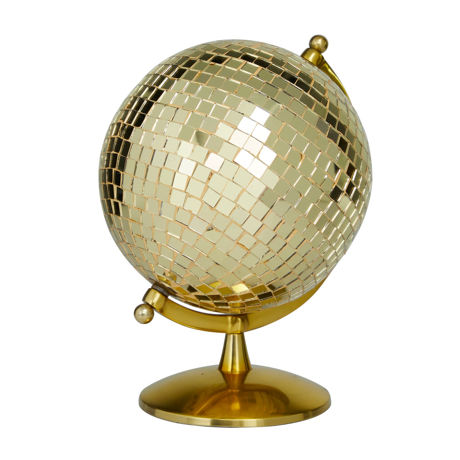 Gold Stainless Steel Glam Globe, 9" x 8" x 12"