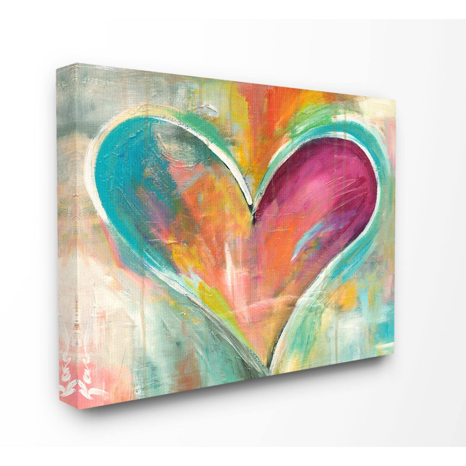 Stupell Industries Abstract Colorful Heart Wall Accent