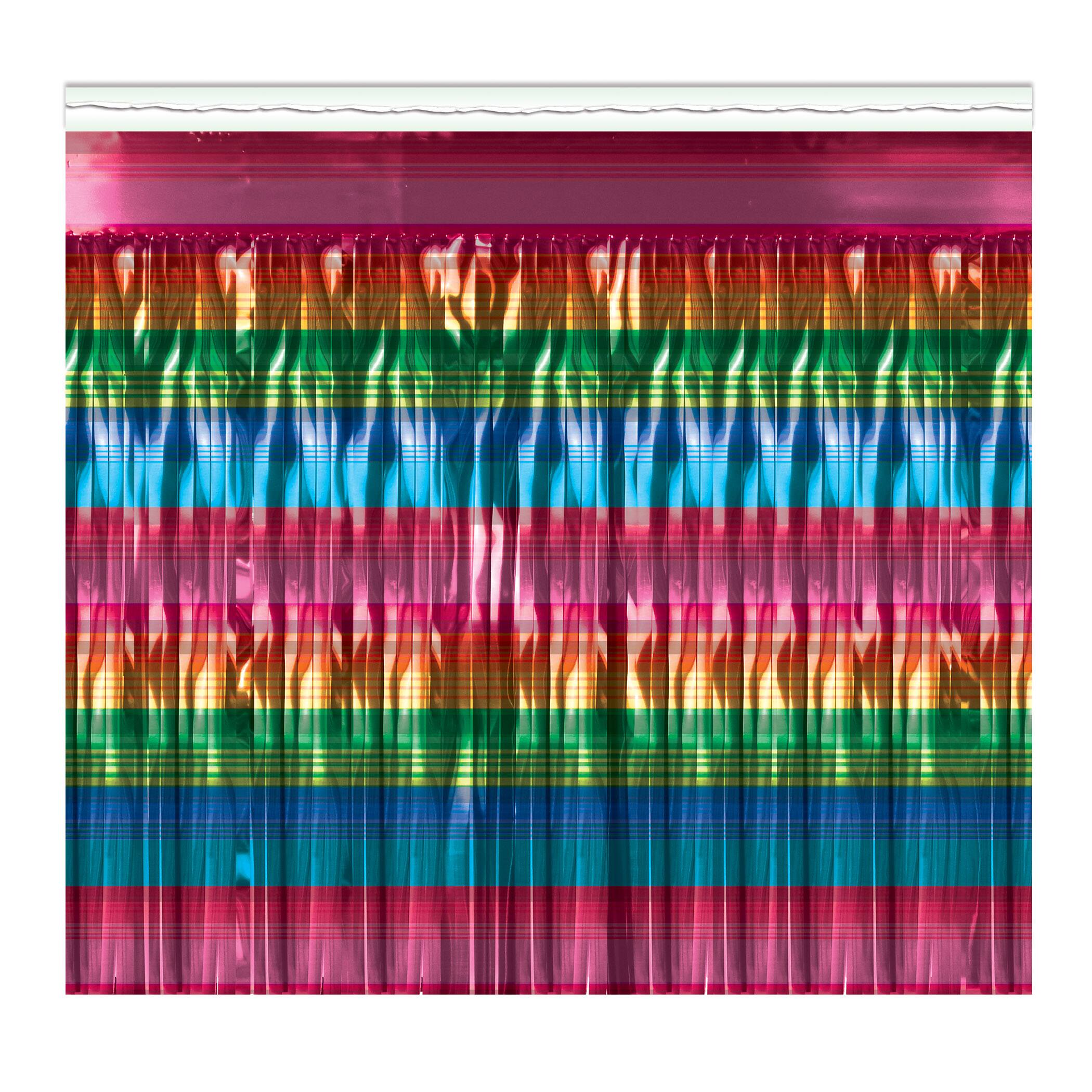 Michaels, Beistle 30" x 14ft. Bright Multicolor 1-Ply Metallic Table Skirting – Category: Party Decorations