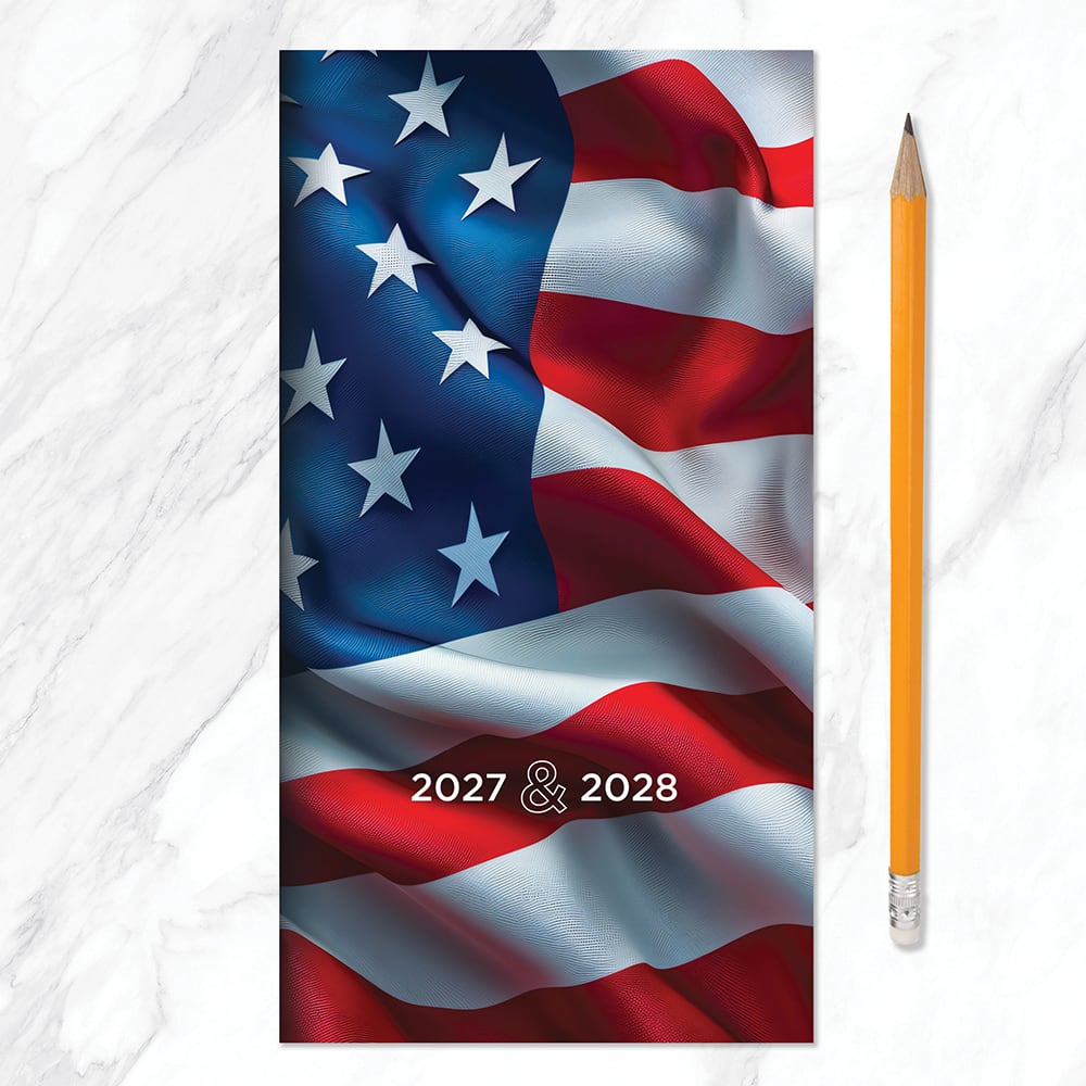 2027-2028 Flag Small Monthly Pocket Planner