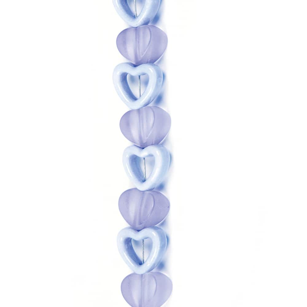 Jesse James Beads 14mm Acrylic & Ceramic Heart Beads