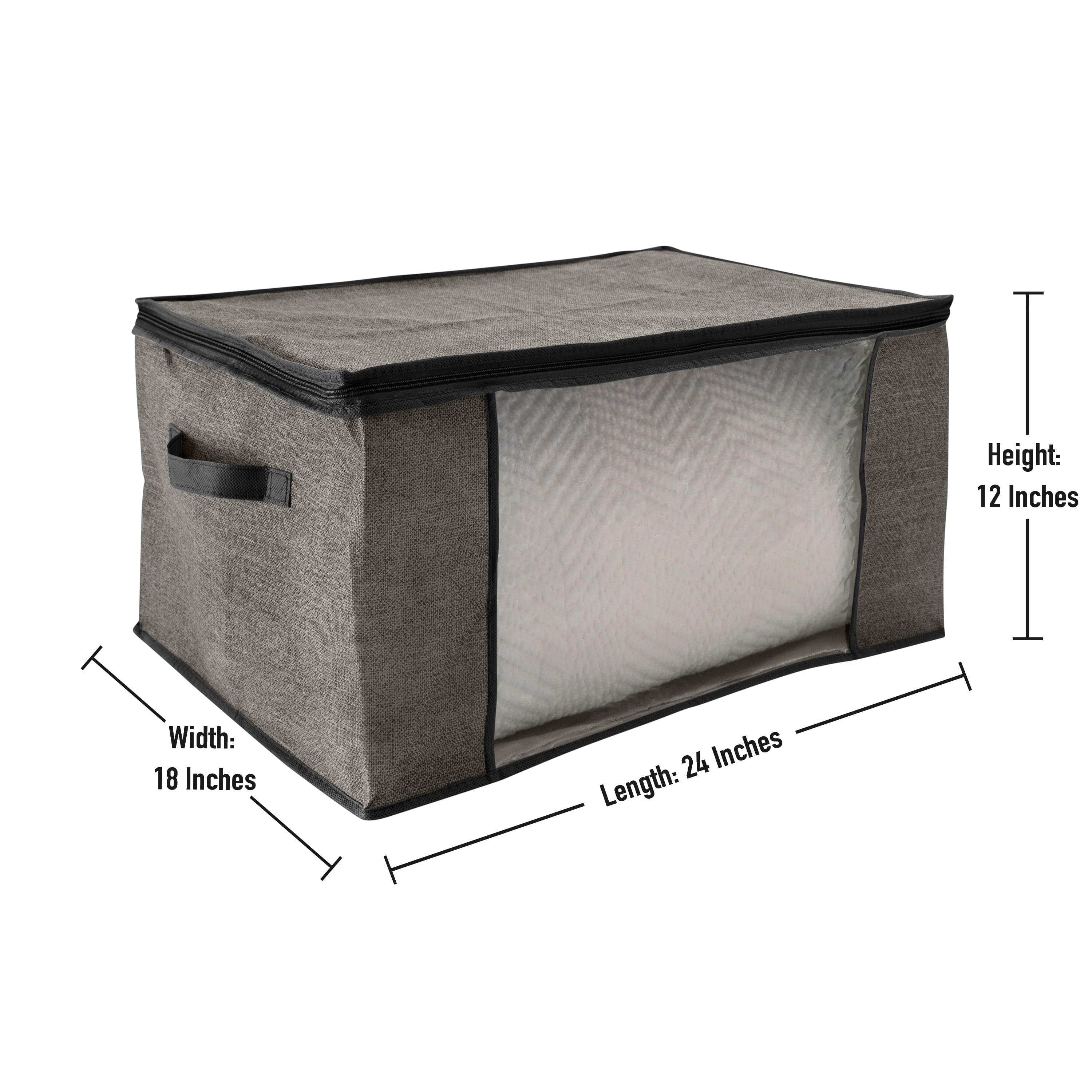Simplify Black Blanket Storage Bag Set