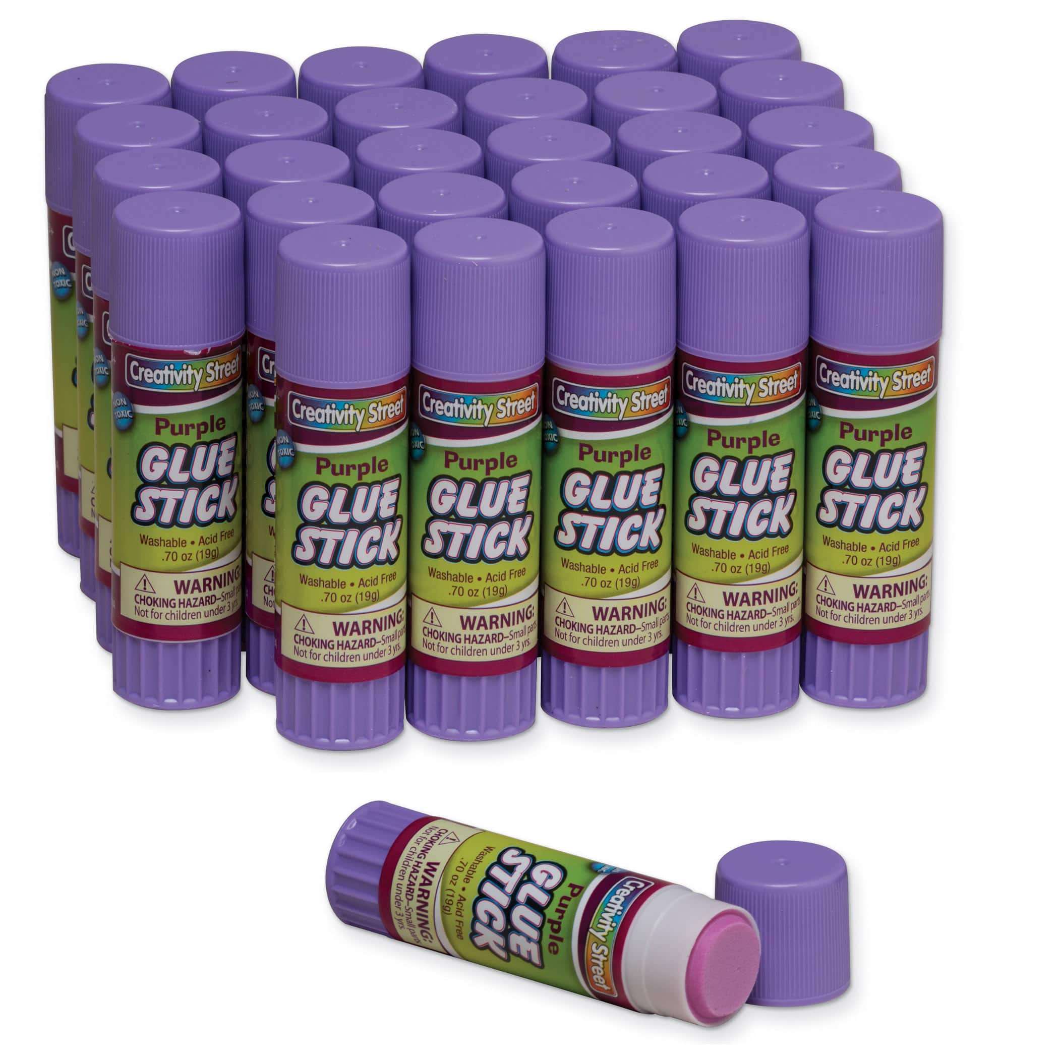 6 Packs: 30 ct. (180 total) Creativity Street® Purple Glue Sticks