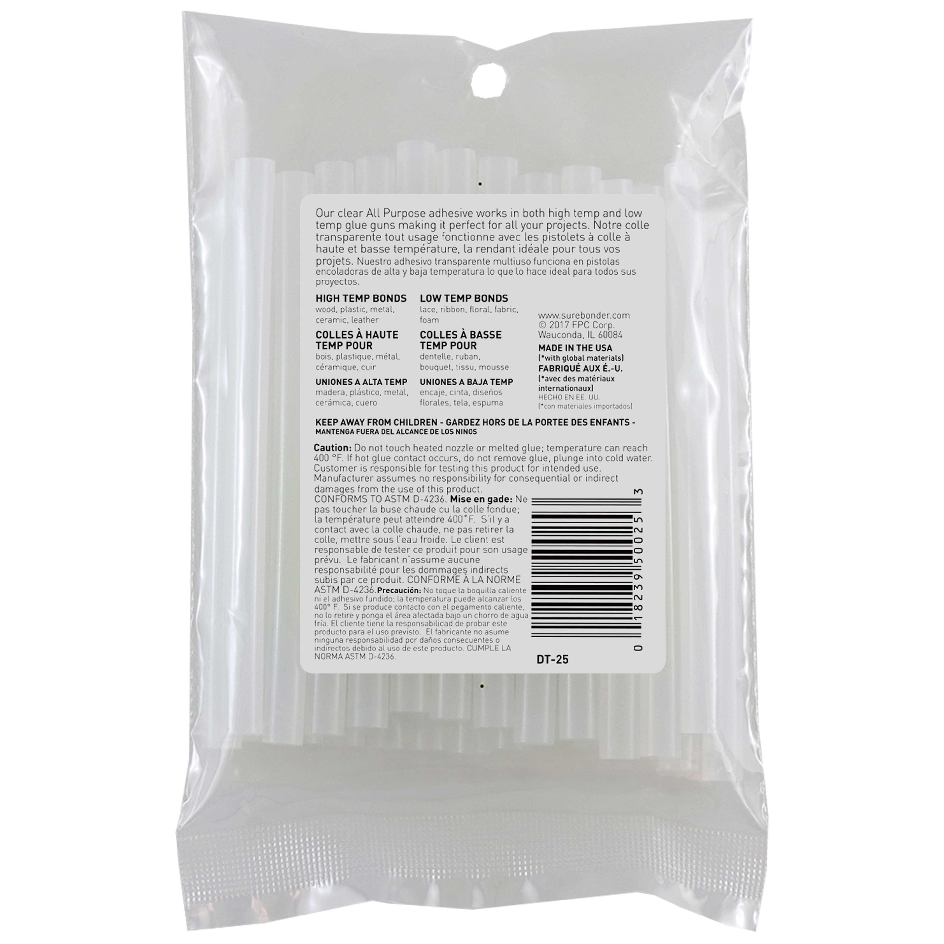 25 Packs: 25 ct. (625 total) Surebonder® Clear Stik™ Mini Size™ Glue Sticks