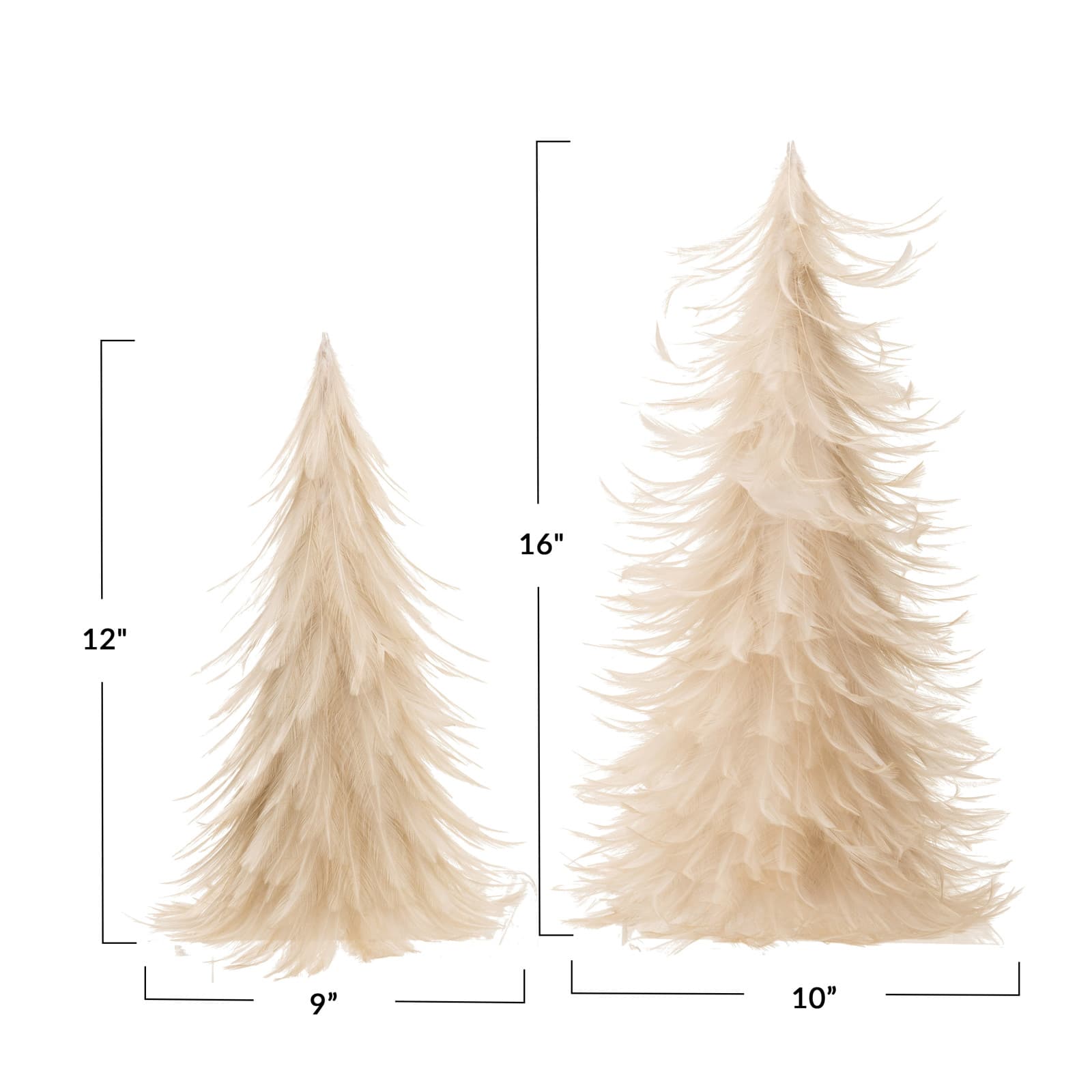 Hello Honey® Cream Decorative Feather Tree Set