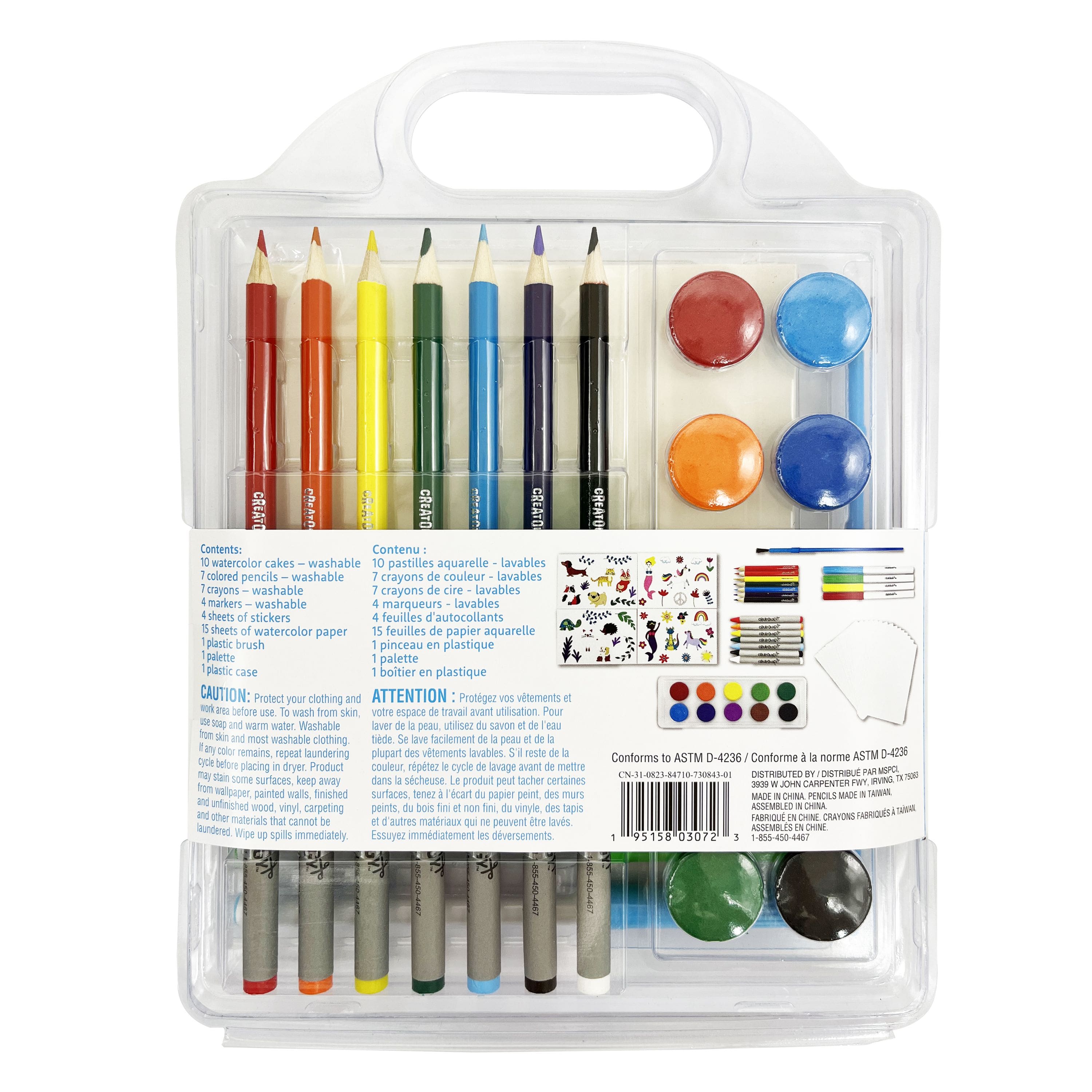 12 Pack: 50 Piece Mini Washable Art Set by Creatology™