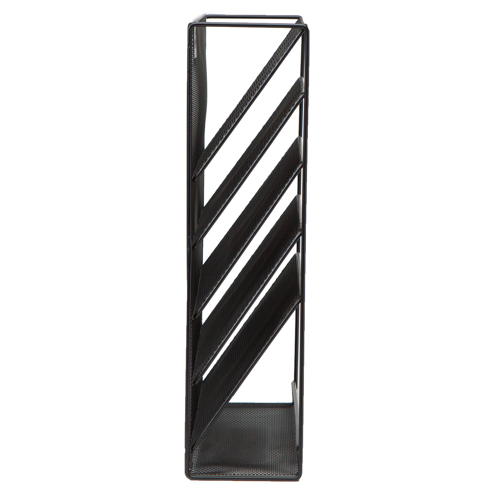 Mind Reader 6 Compartment Vertical Hanging Wall File & Chart Organizer