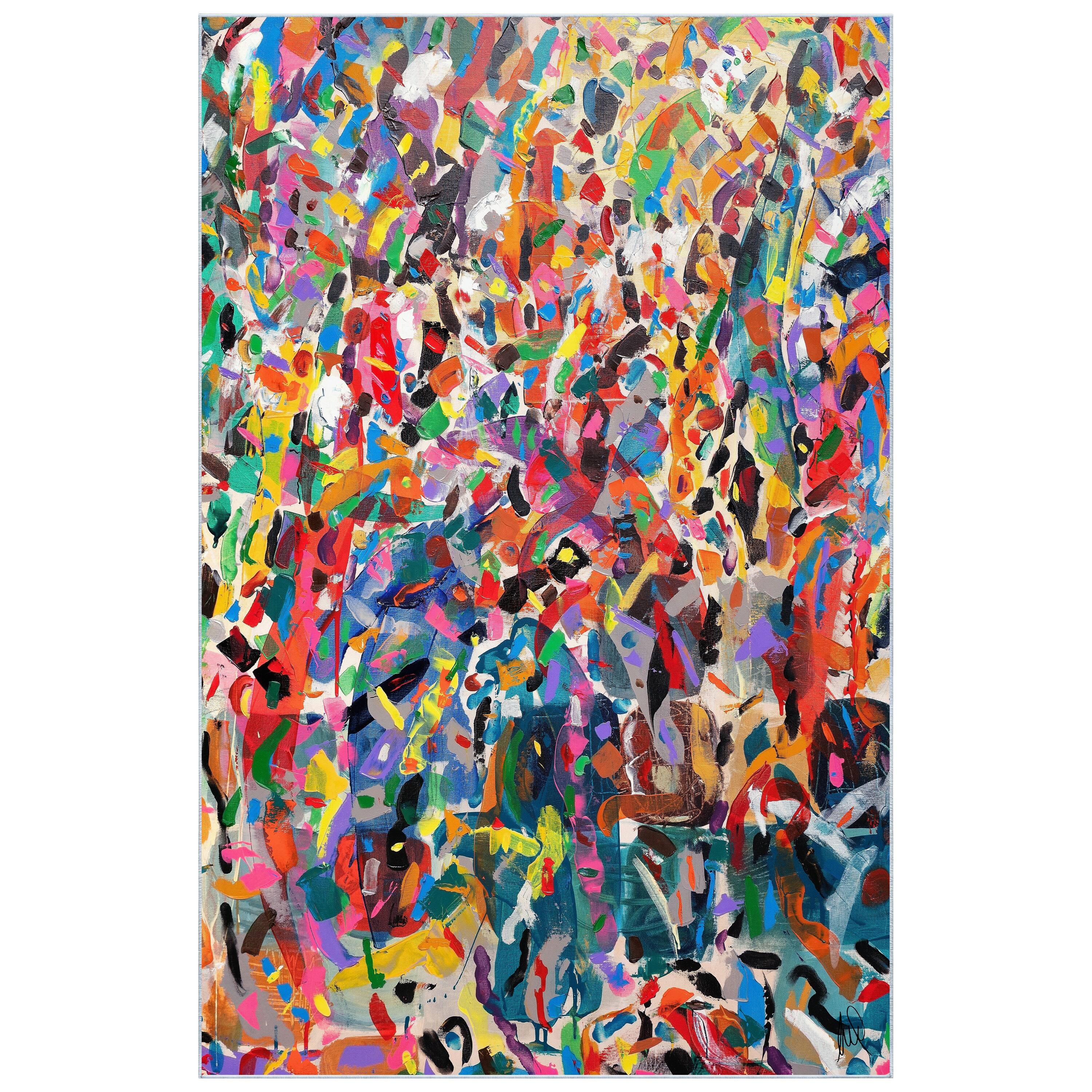 Empire Art Direct 5ft. x 7.5ft. Meditations No. I B Tapis D'Art Colorful Abstract Area Rug