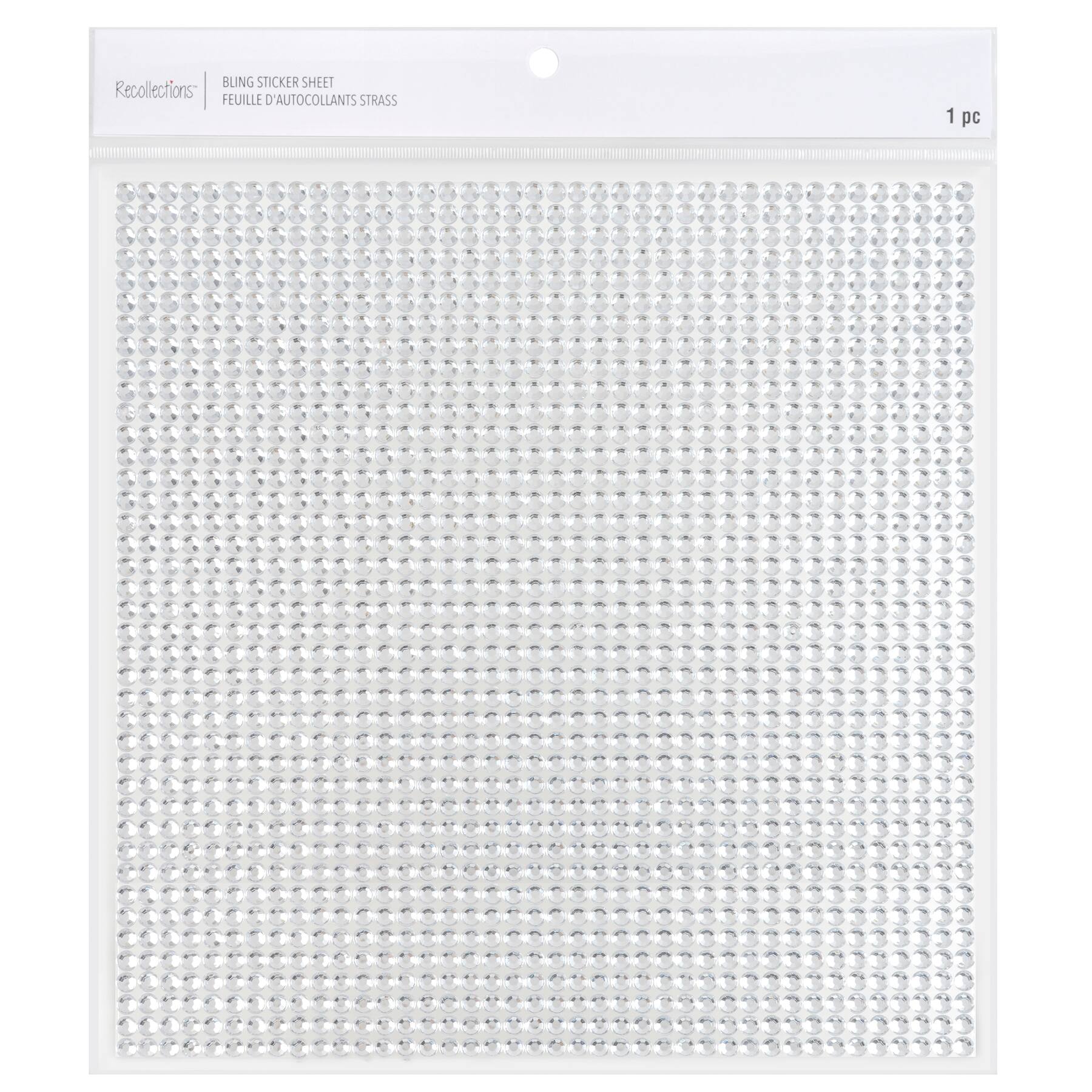 12 Pack: Clear Large Bling Sticker By Recollections™