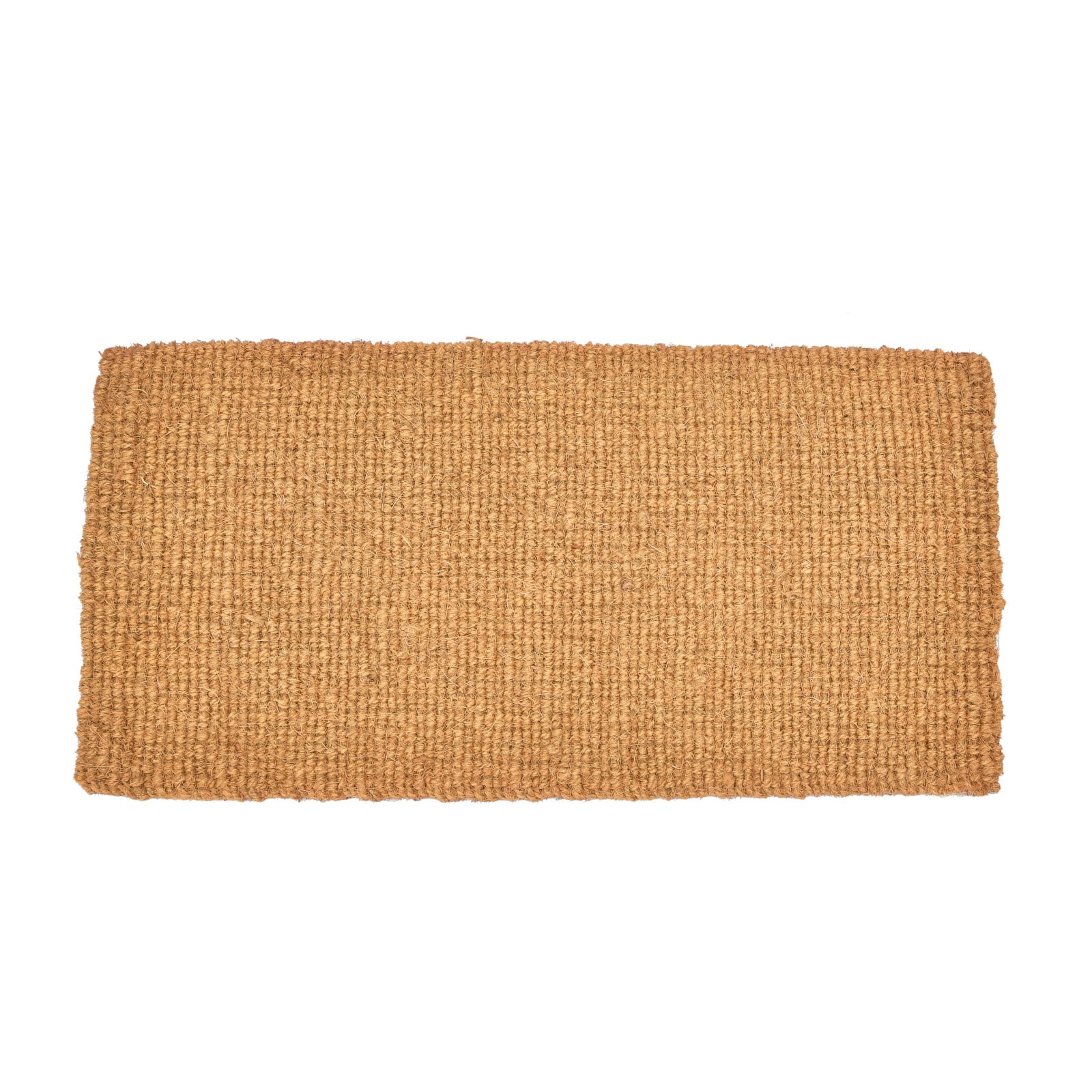 Natural Coir Doormat with Rainbow and Circle