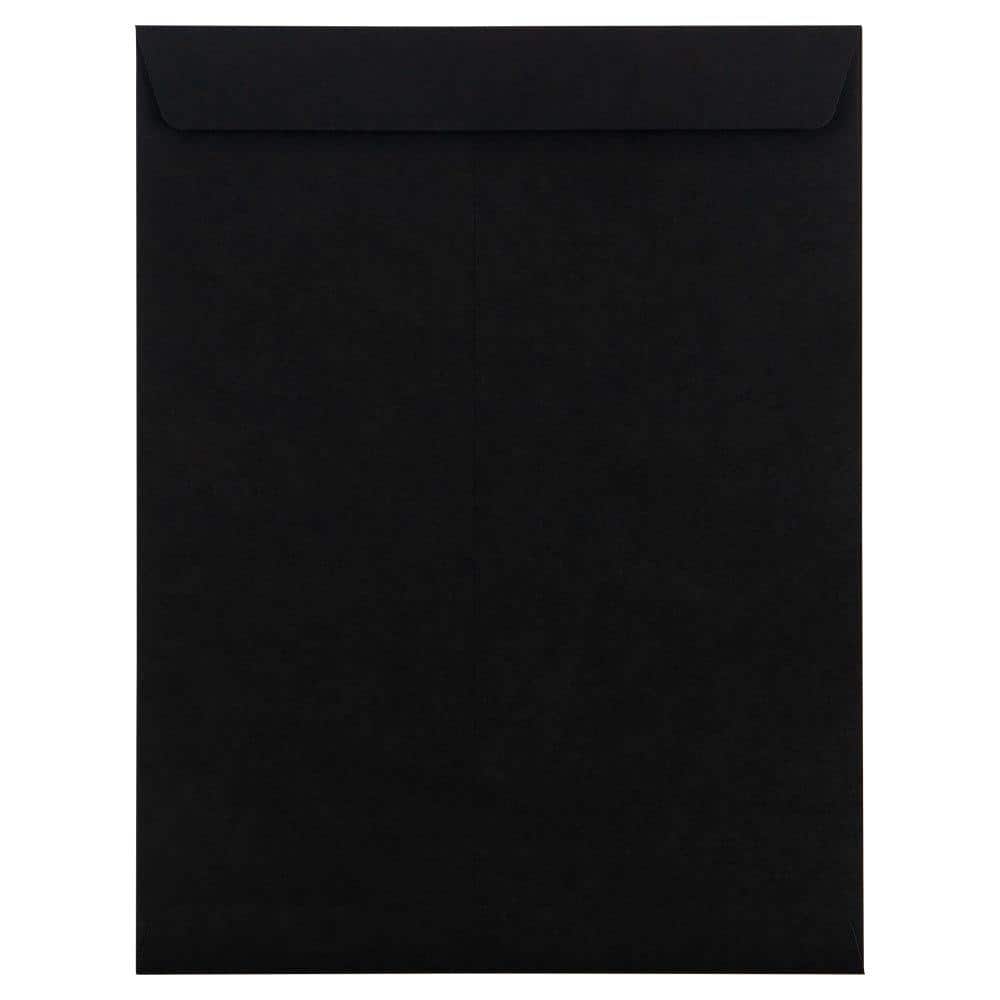 JAM Paper 10" x 13" Smooth Black Open End Catalog Envelopes