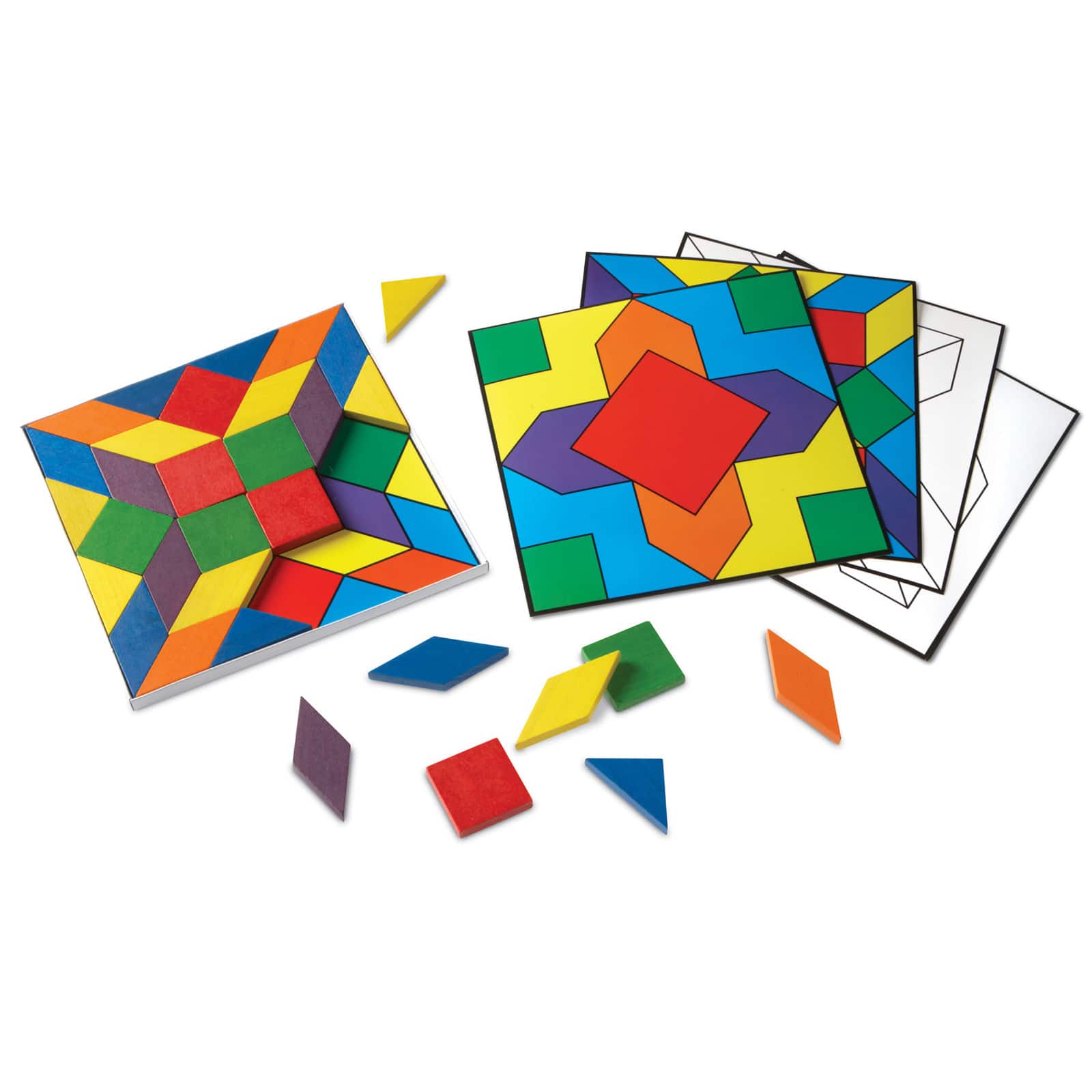 Learning Resources® Parquetry Blocks Activity Set, 52 Pieces