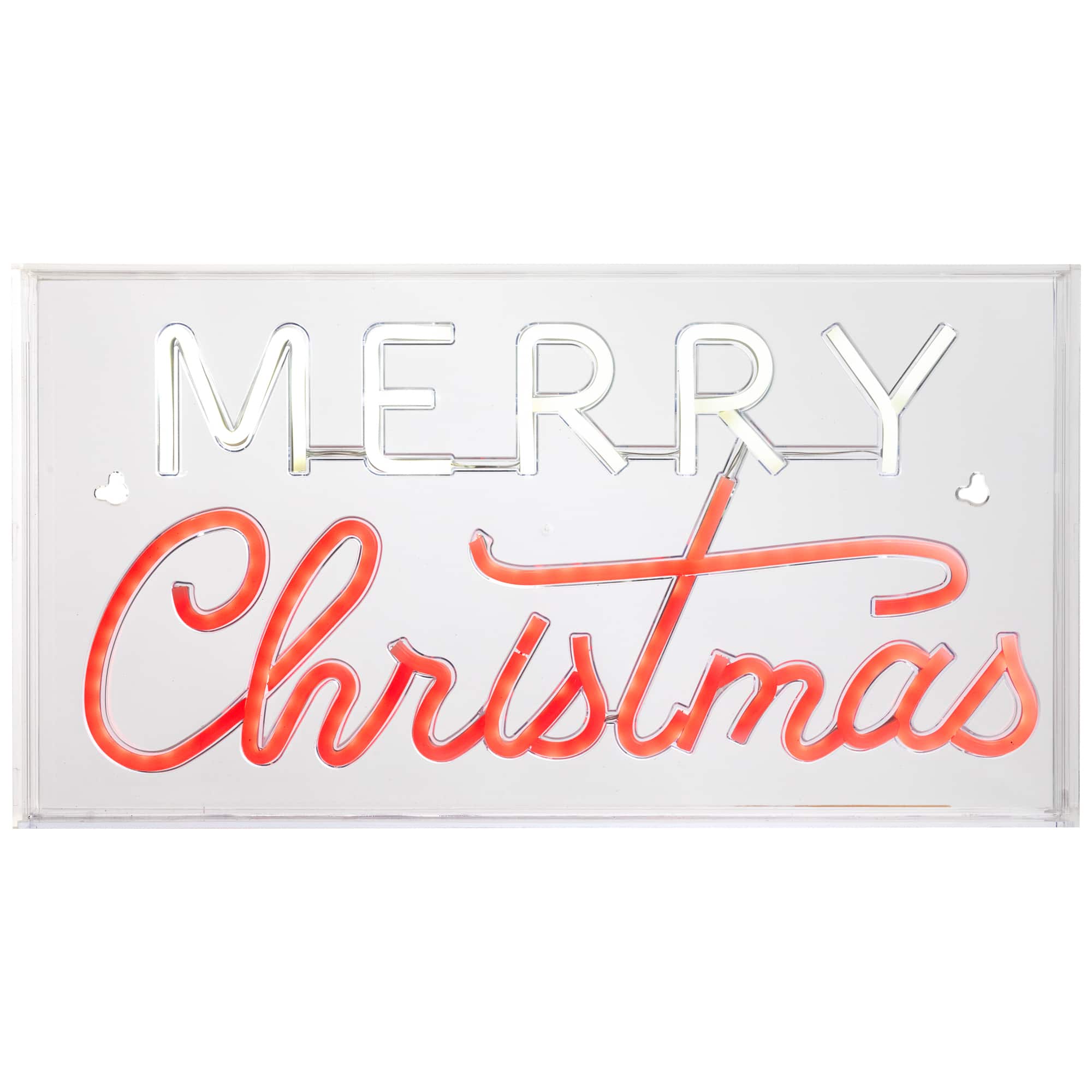 Northlight 17" x 9" LED Merry Christmas Neon Lighted Wall Sign in Red | Michaels®