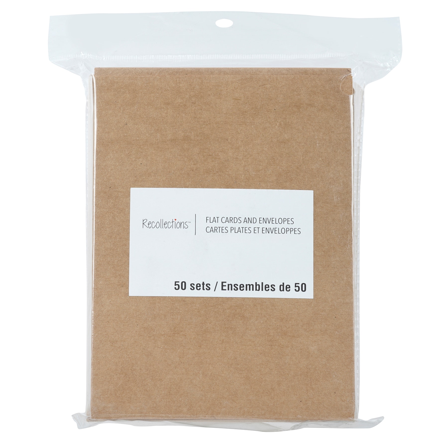 6 Packs: 50 ct. (300 total) 5" x 7" Kraft Flat Cards & Envelopes by Recollections™