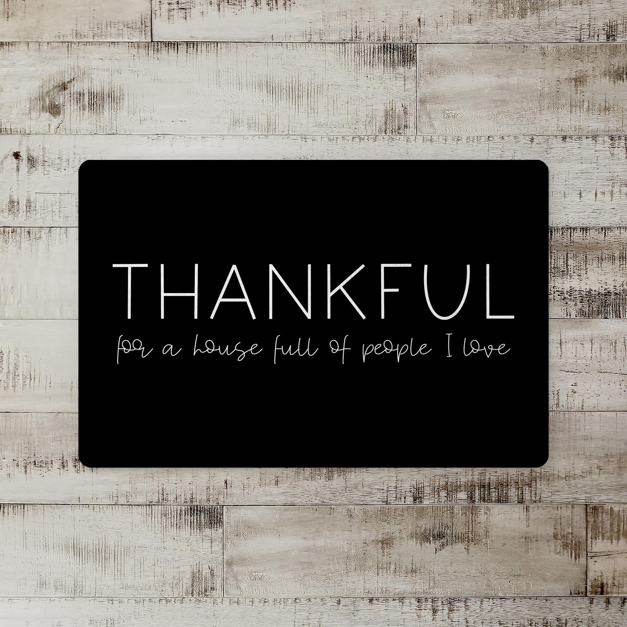 Thankful For A House Full Of People 18" x 27" Floor Mat