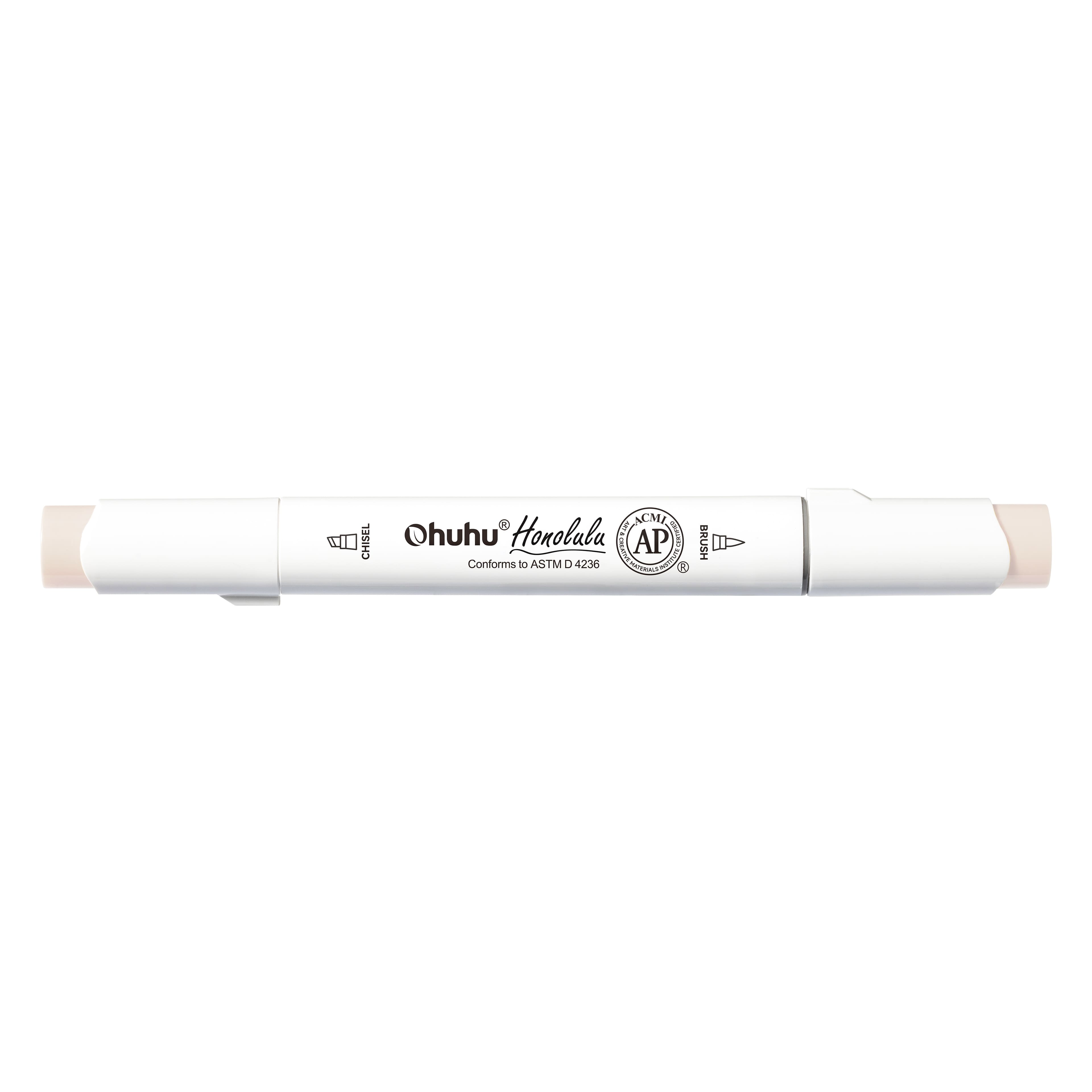 チーク HALU-HALU Ohuhu® Honolulu Brush & Chisel Dual Tip Marker, Color: YR04 Pastel