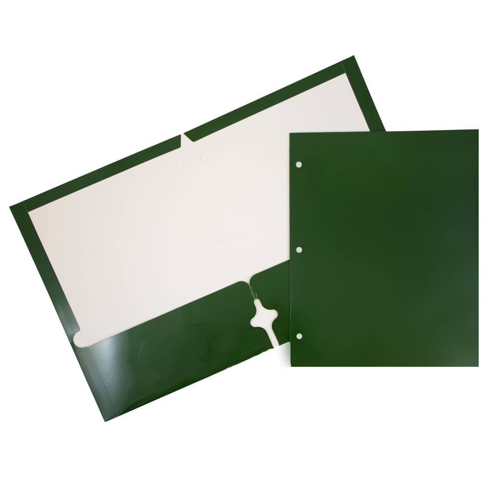 JAM Paper Laminated 2-Pocket Glossy 3-Hole Punch School Folders, 6ct.