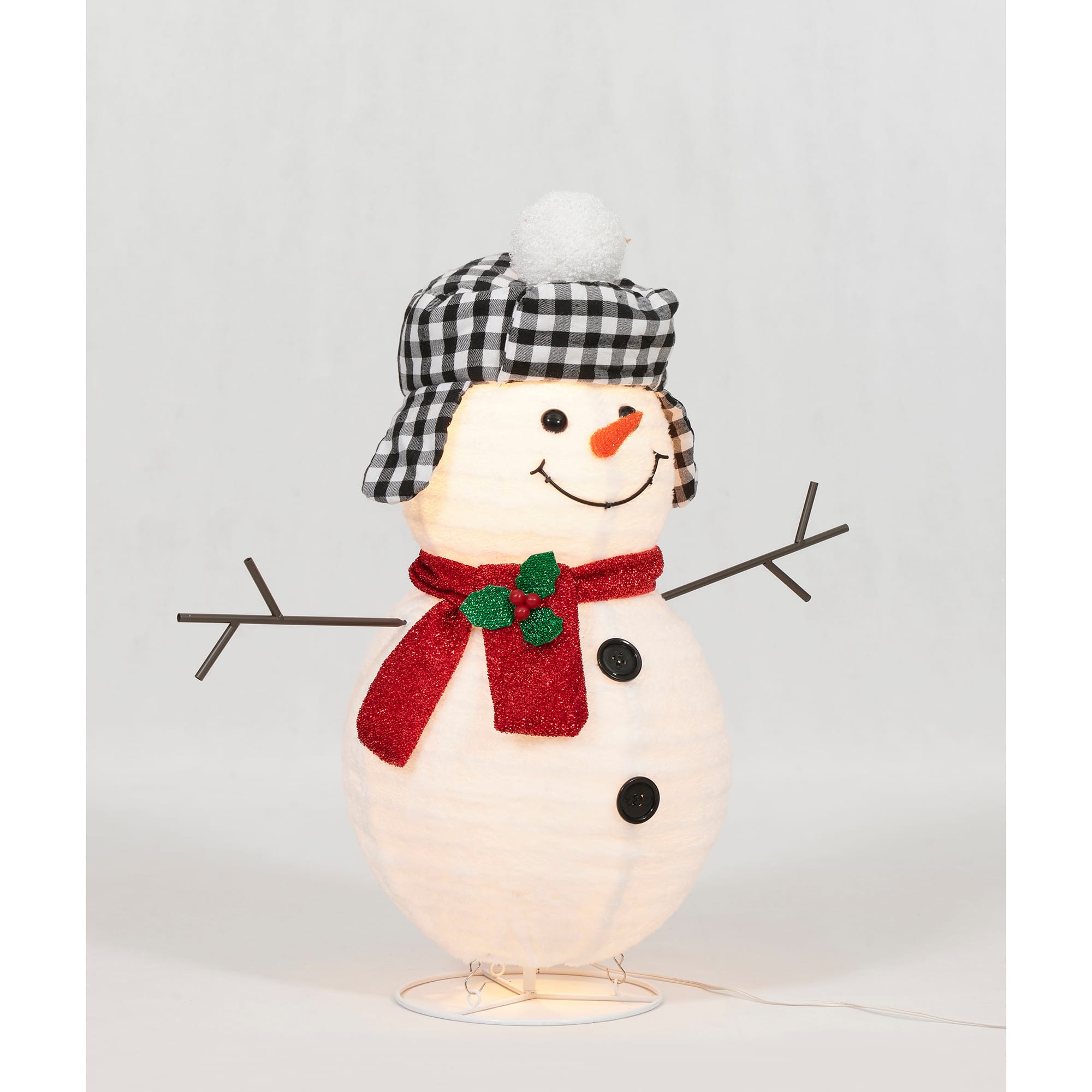 2.5ft. Pop-Up Plush Snowman Sculpture