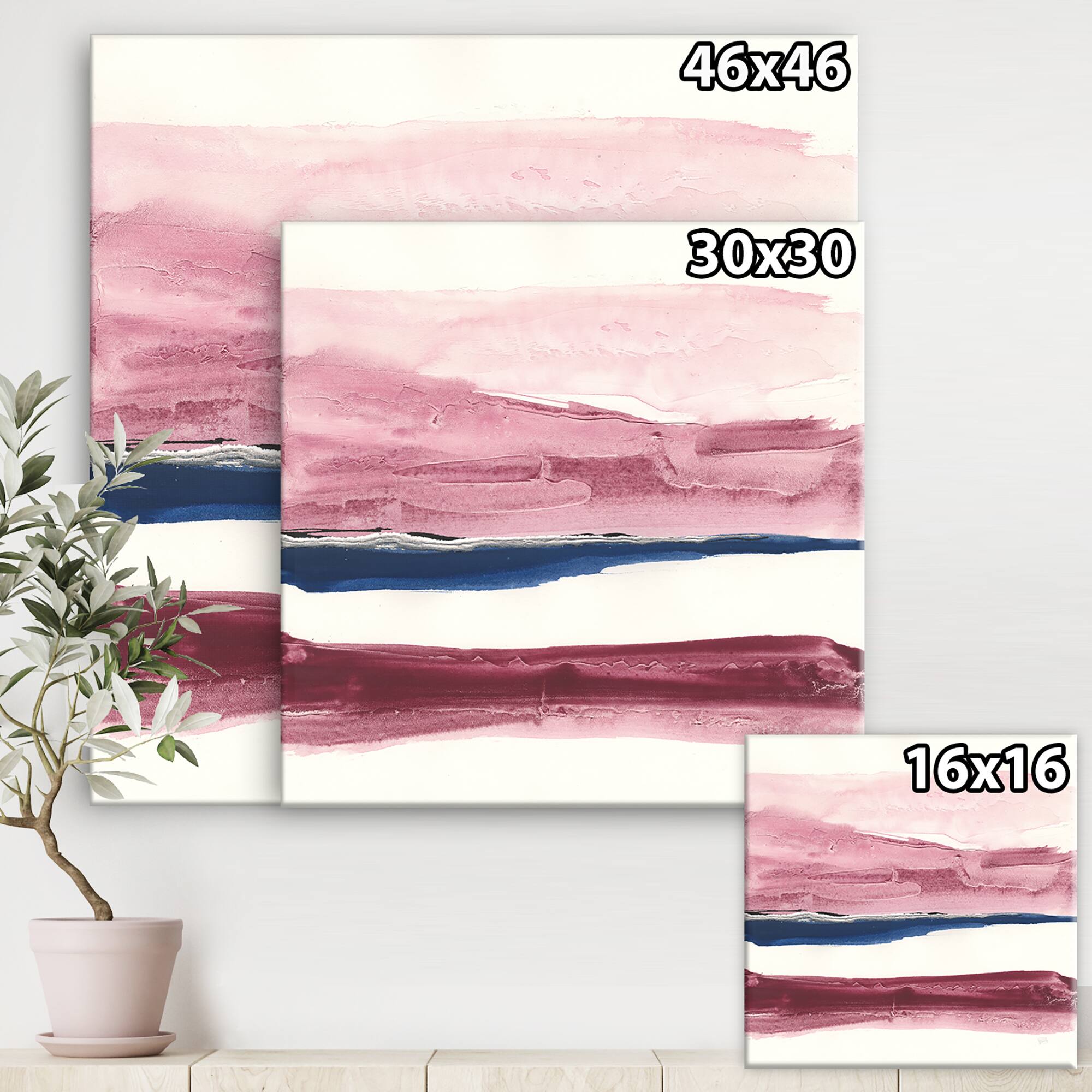 Designart - Patch of Dirty Pink II