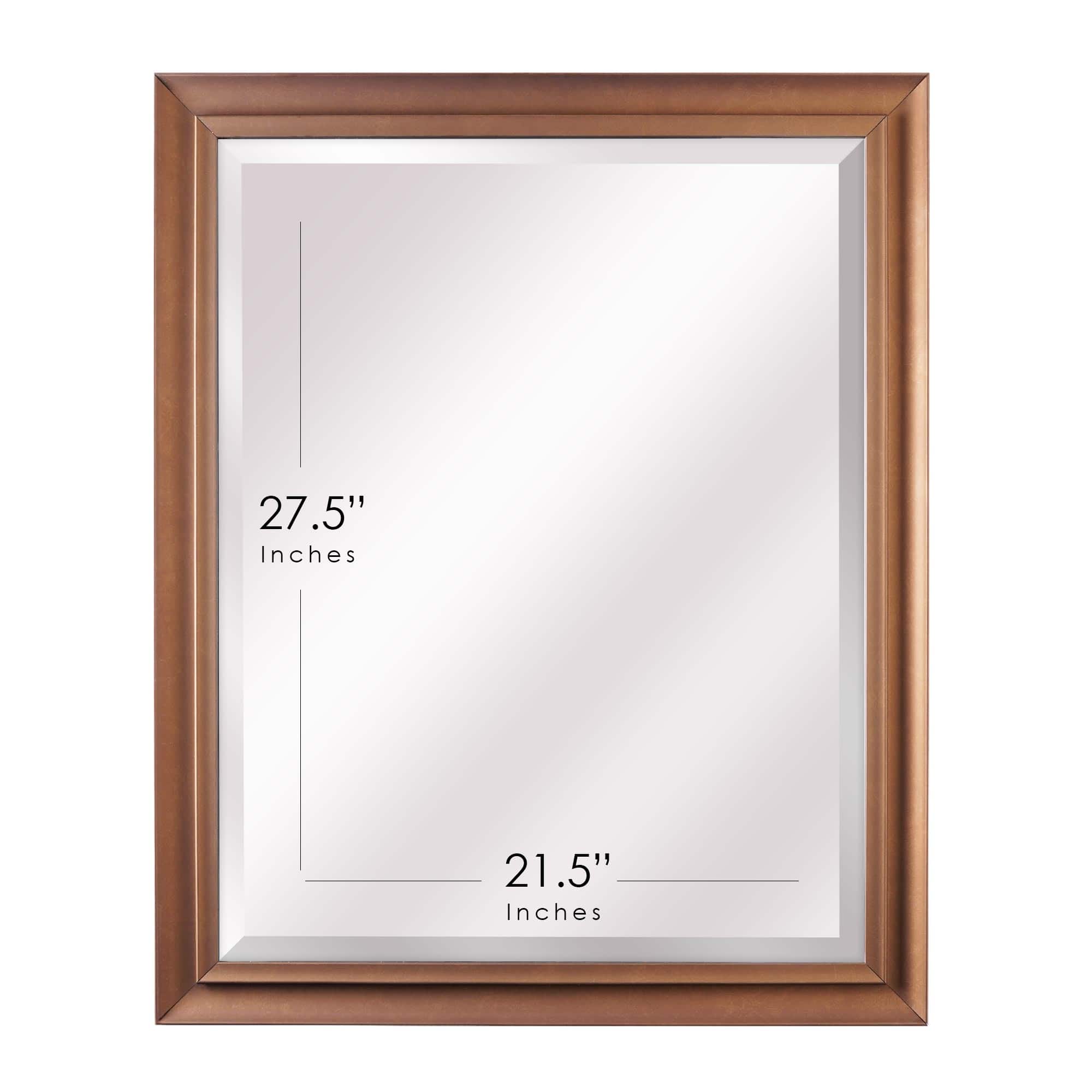 Antique Gold Classic Frame Rectangular Beveled Wall Mirror - 26" x 32"