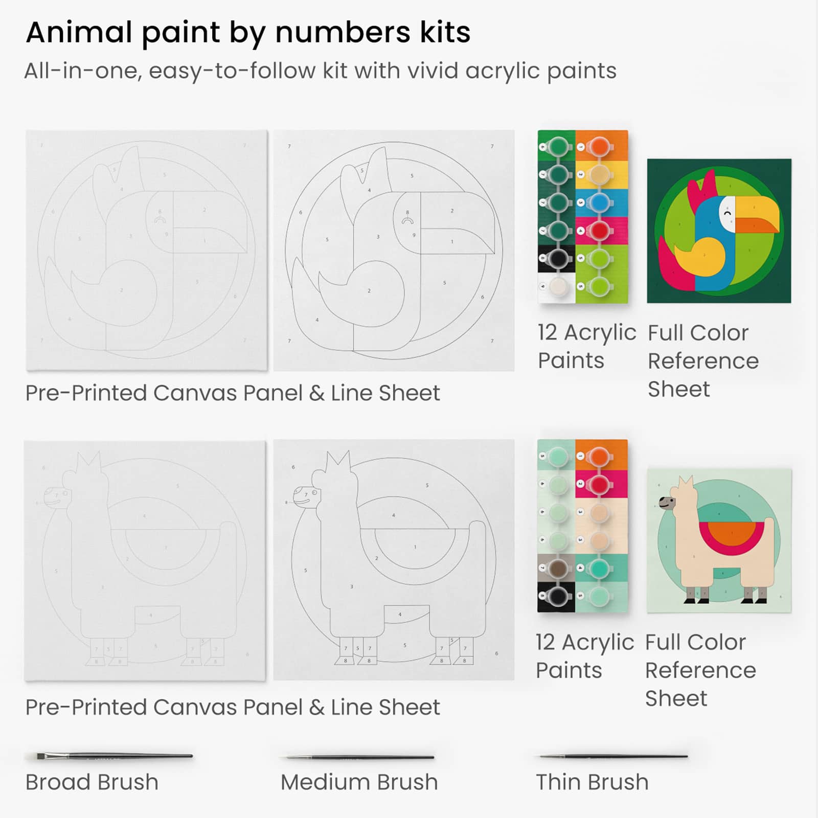Arteza® Kids Land Animals Paint by Numbers Kit