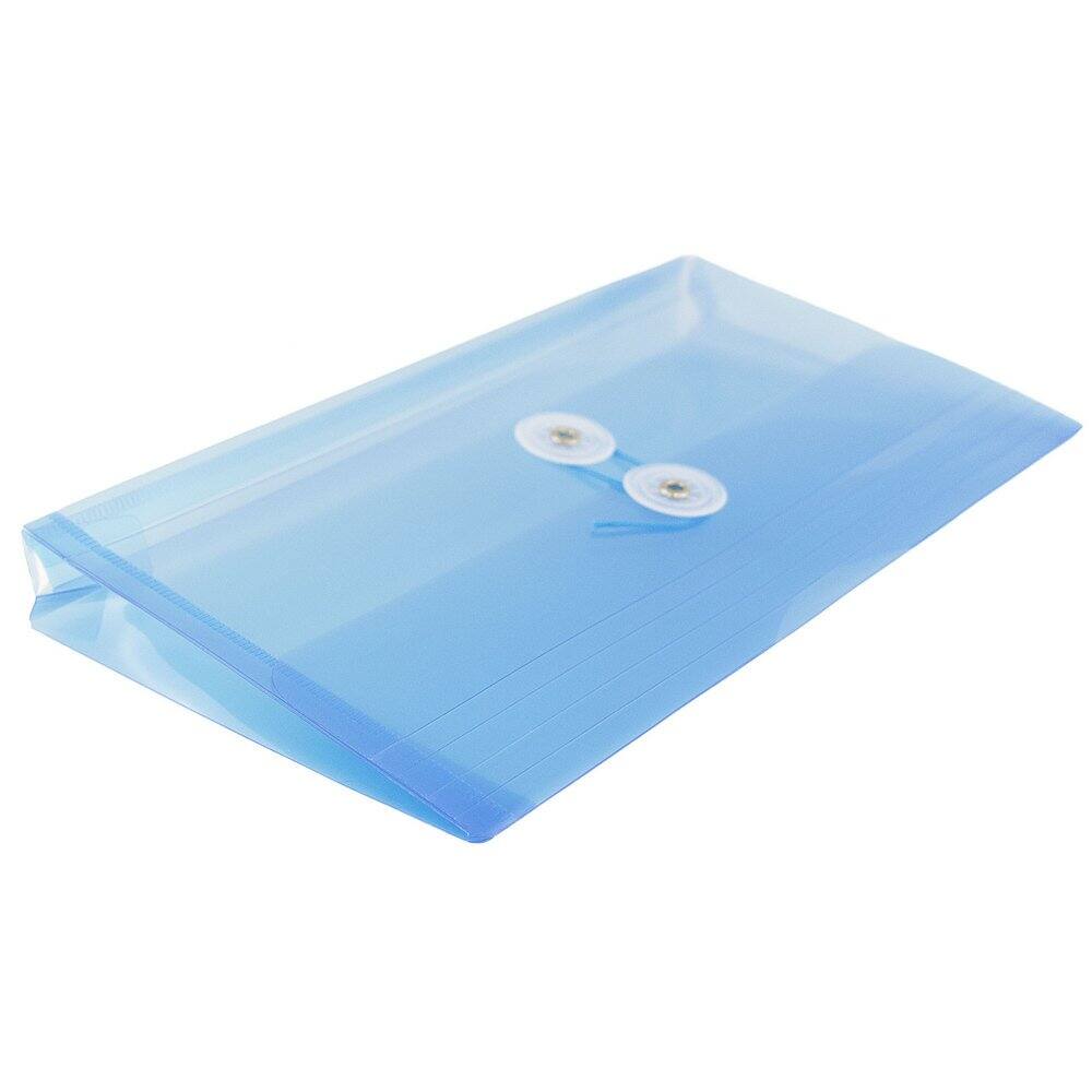 JAM Paper #10 Plastic Envelopes with Button & String Tie Closure