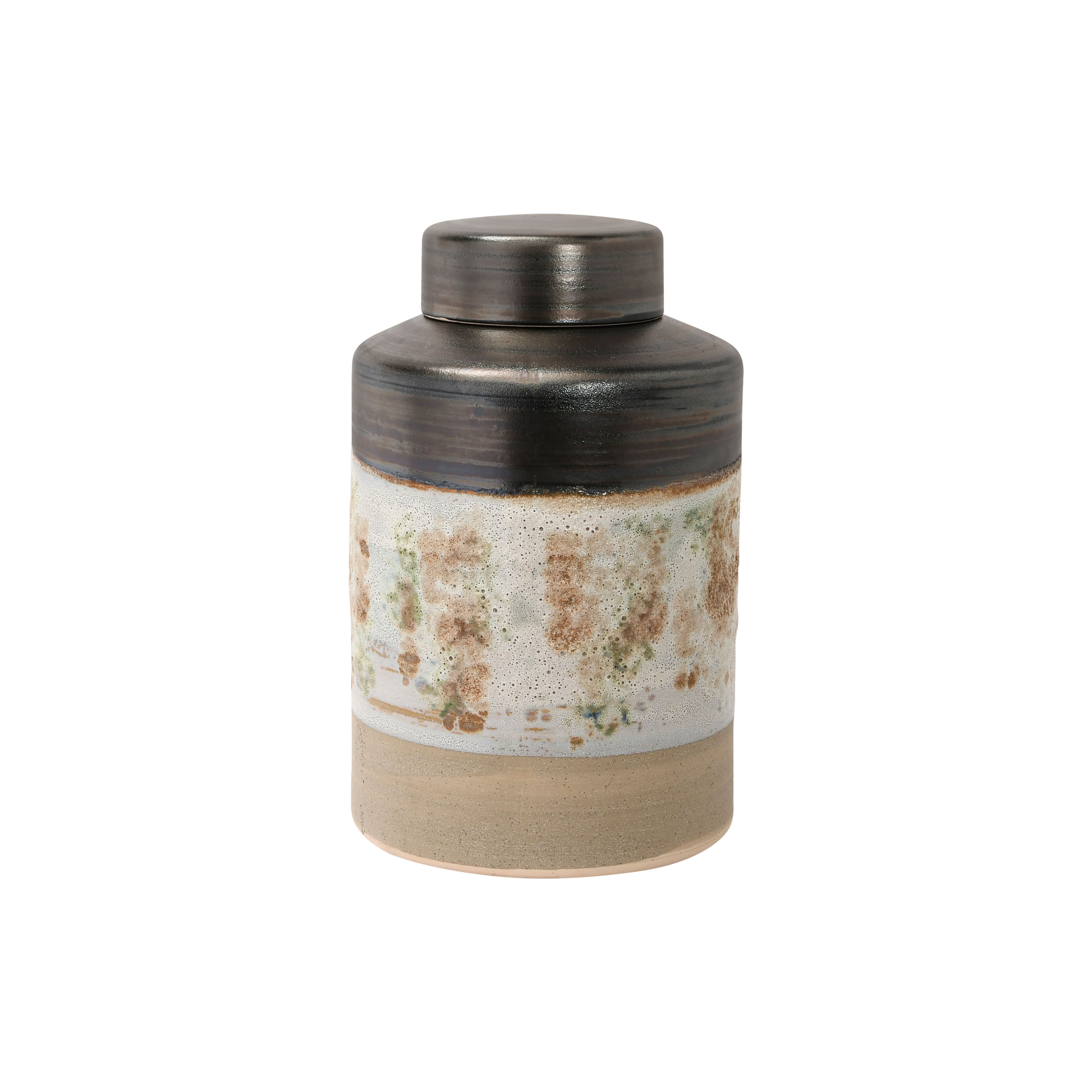 Hello Honey® 13" Multicolor Reactive Glaze Decorative Stoneware Ginger Jar