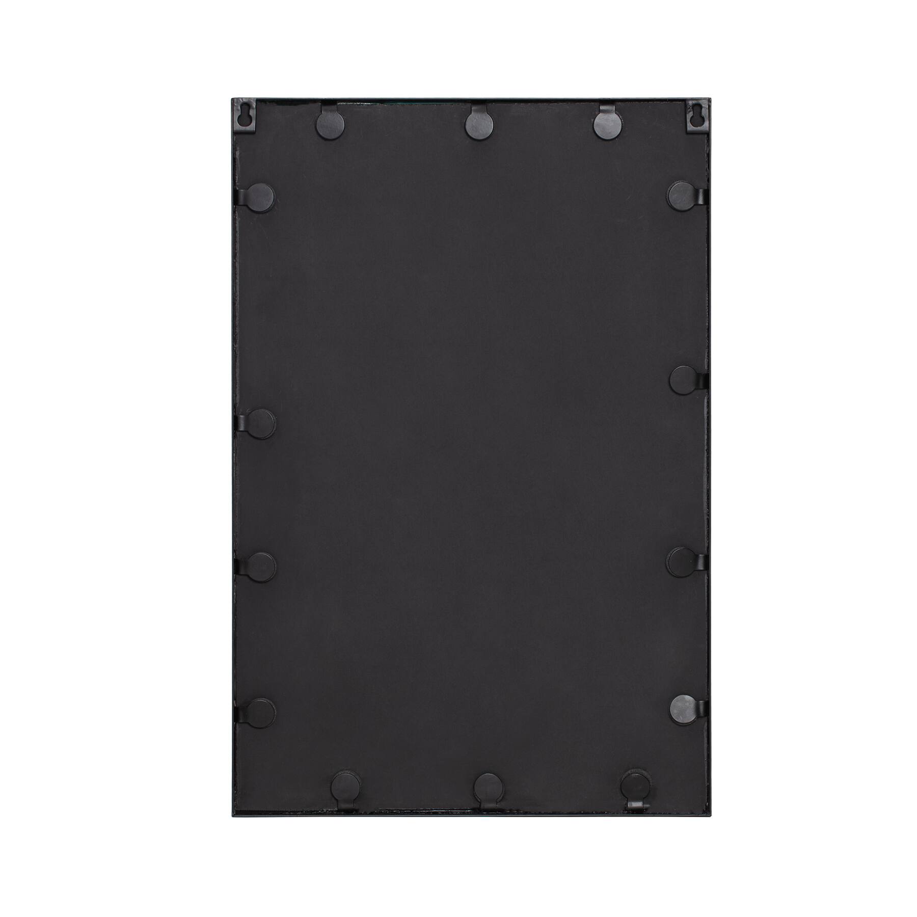 Habitat Evri 24" Black Rectangular Wall Mirror