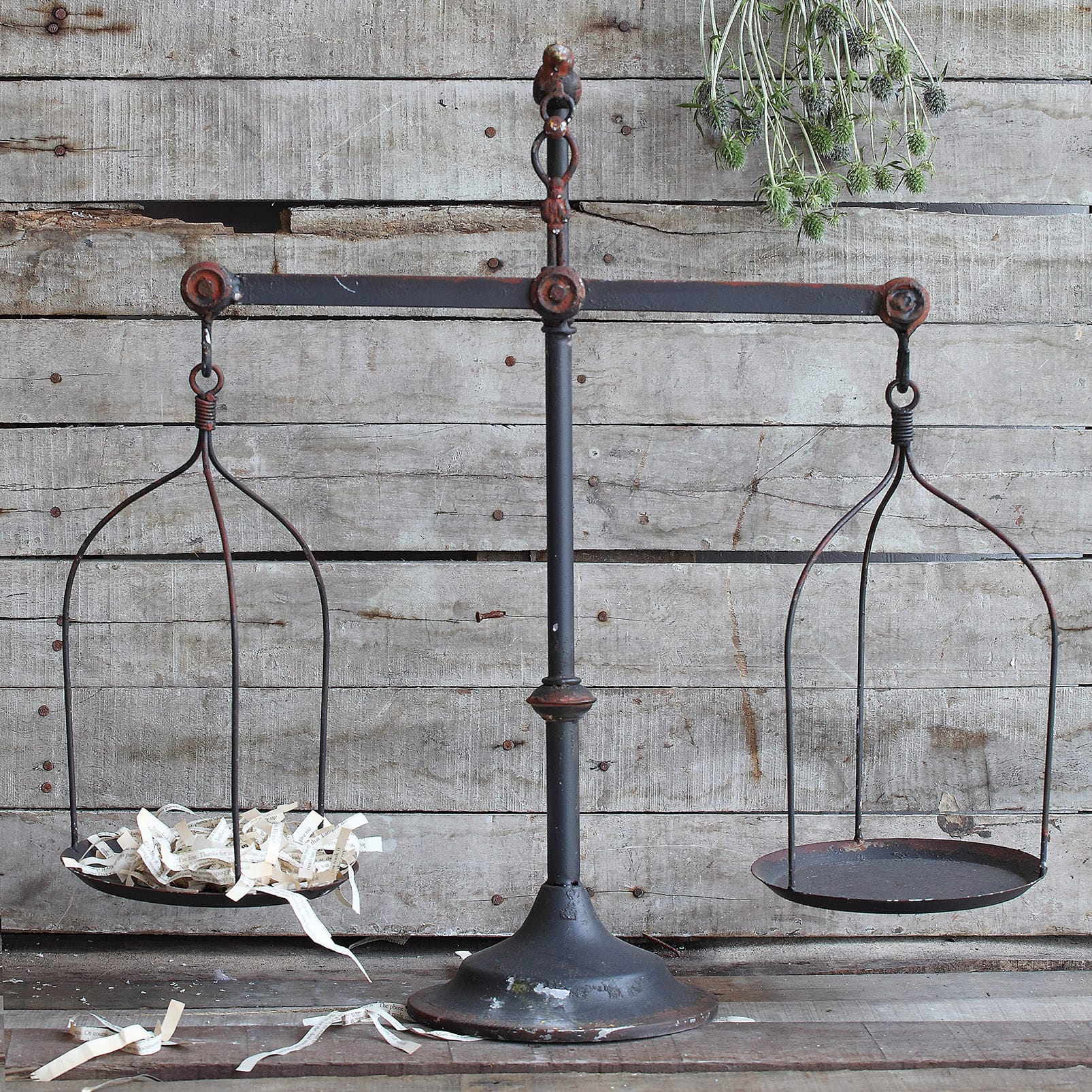 Hello Honey® Decorative Metal Scale with Bird Finial