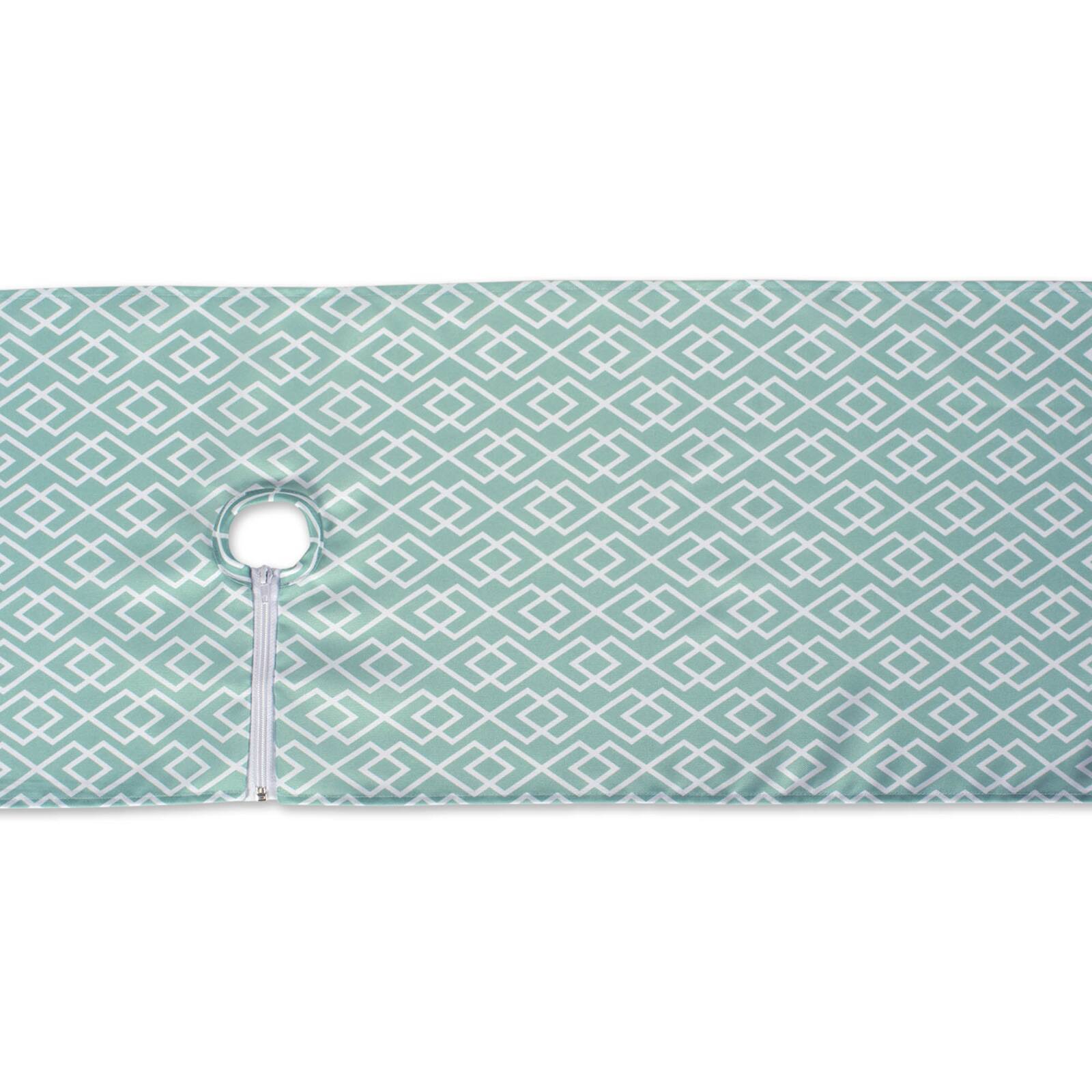 Aqua Diamond Outdoor Table Runner With Zipper 14" x 108"