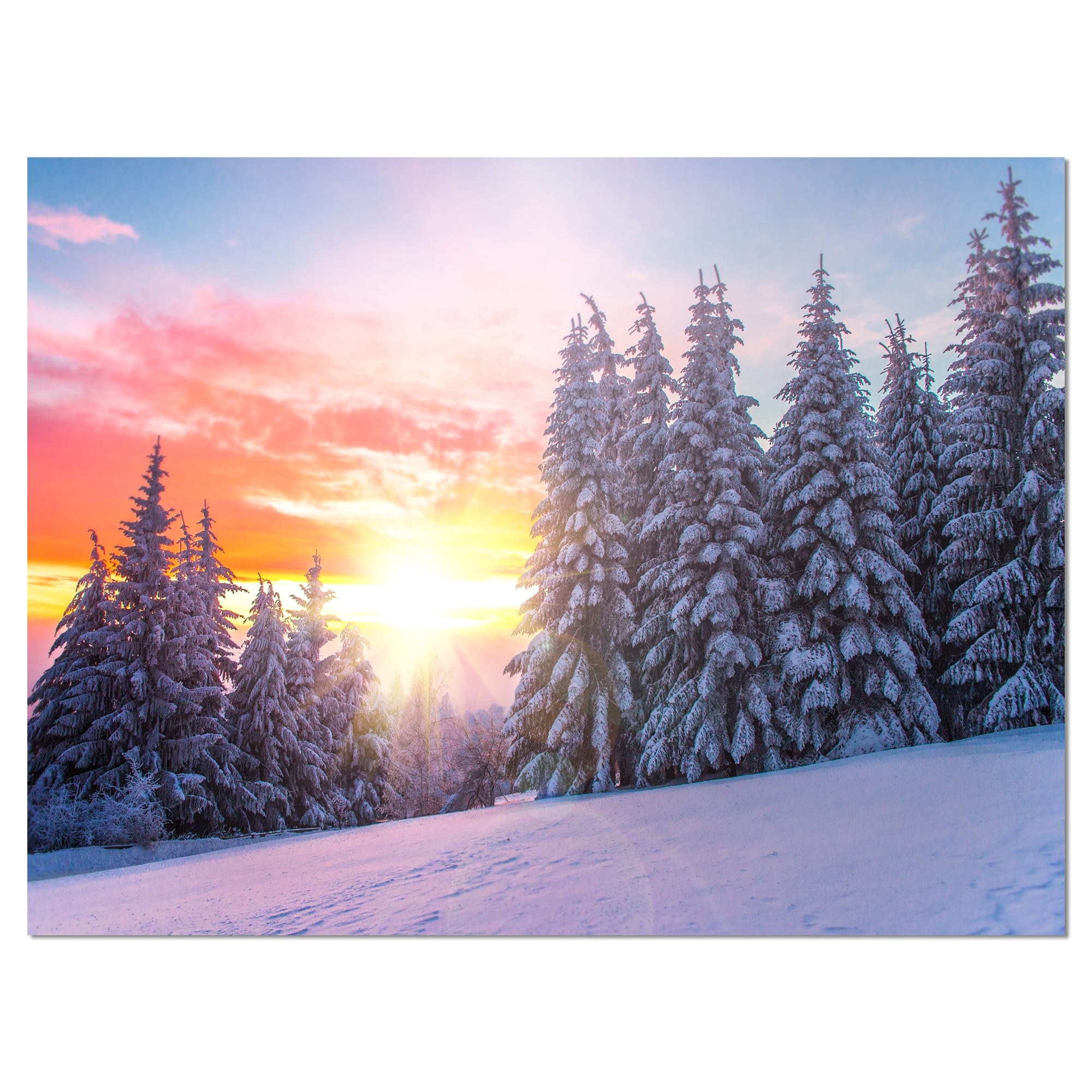 Designart - Winter Sunset in Bulgaria