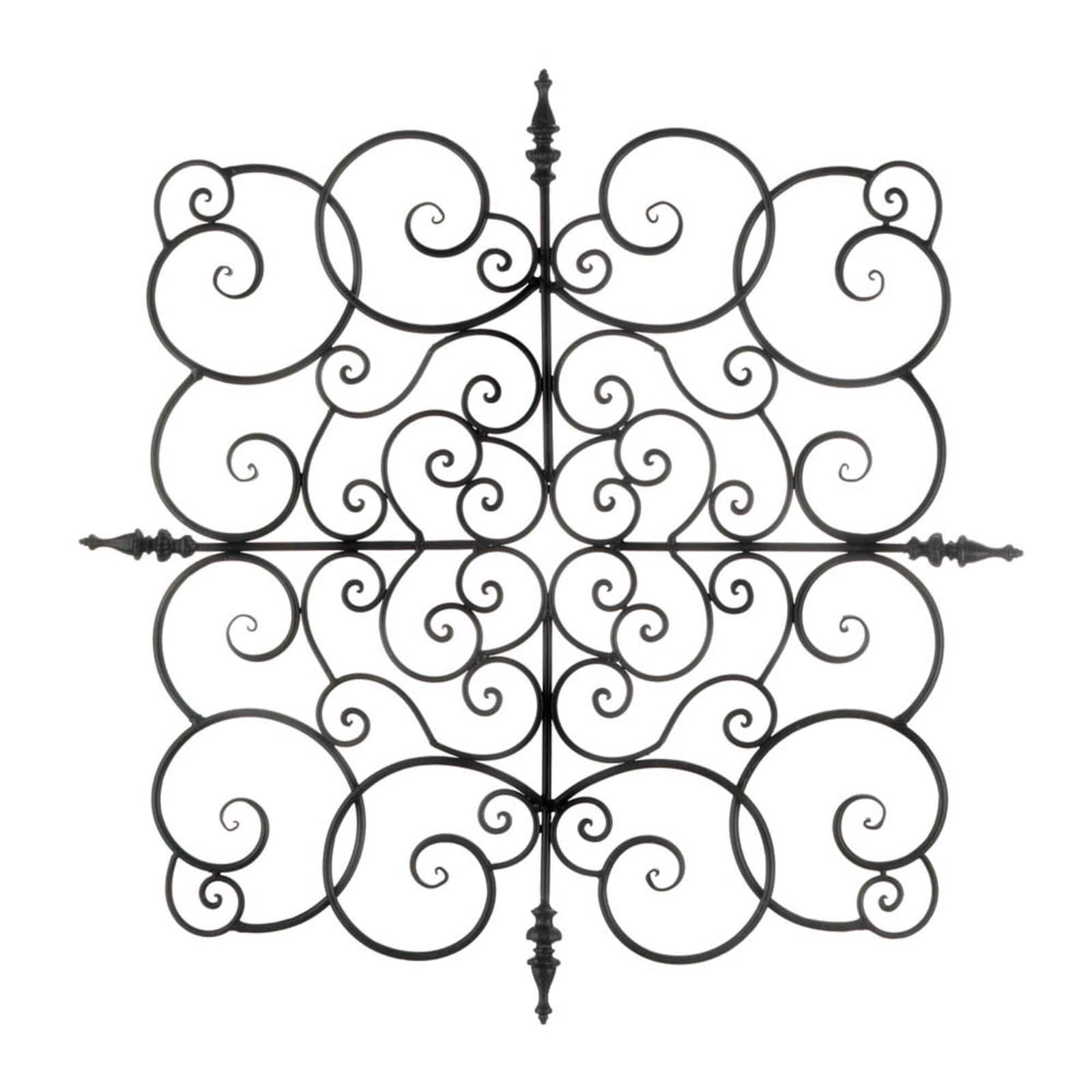 Square Fleur-De-Lis Wall Plaque