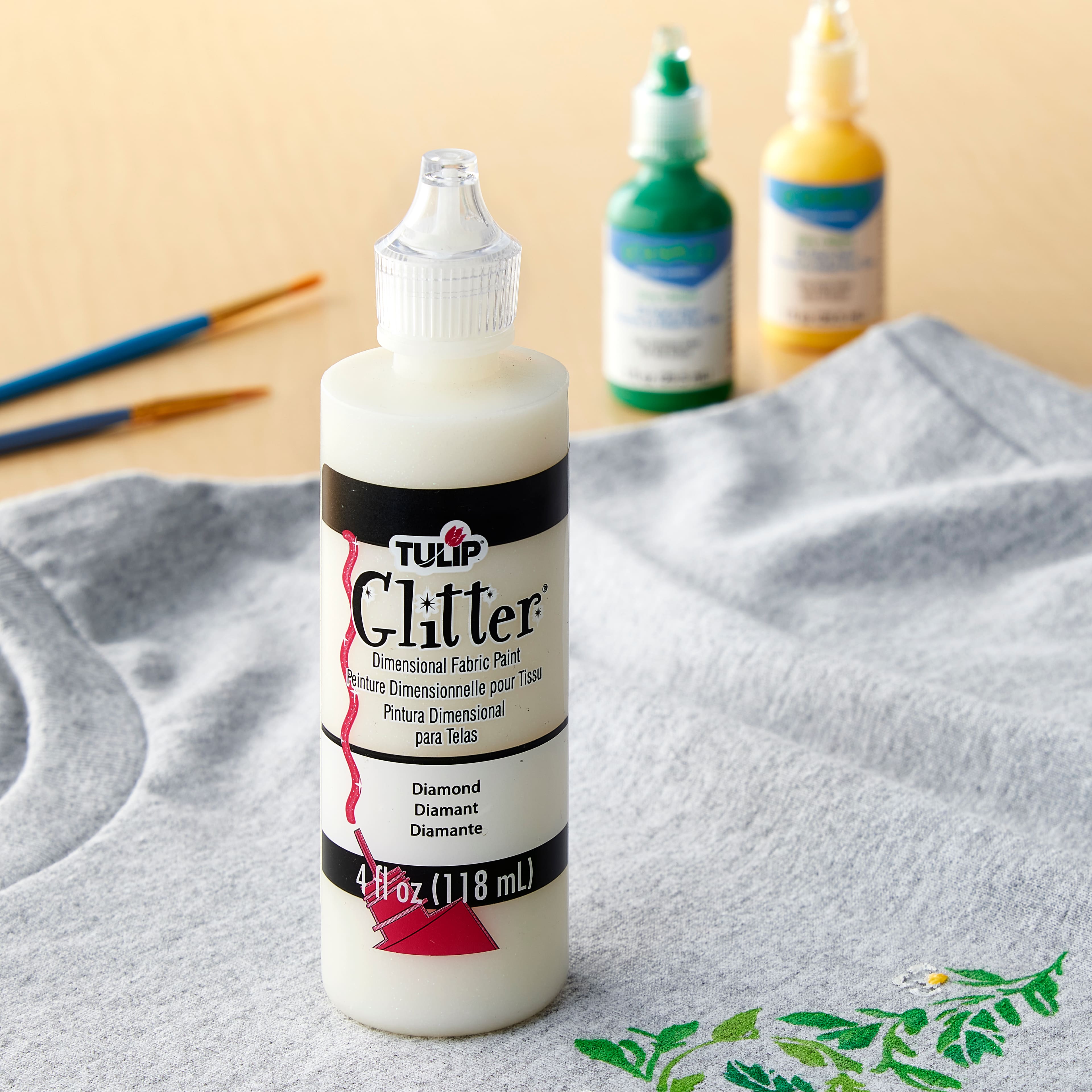 12 Pack: Tulip® Glitter® Diamond Dimensional Fabric Paint