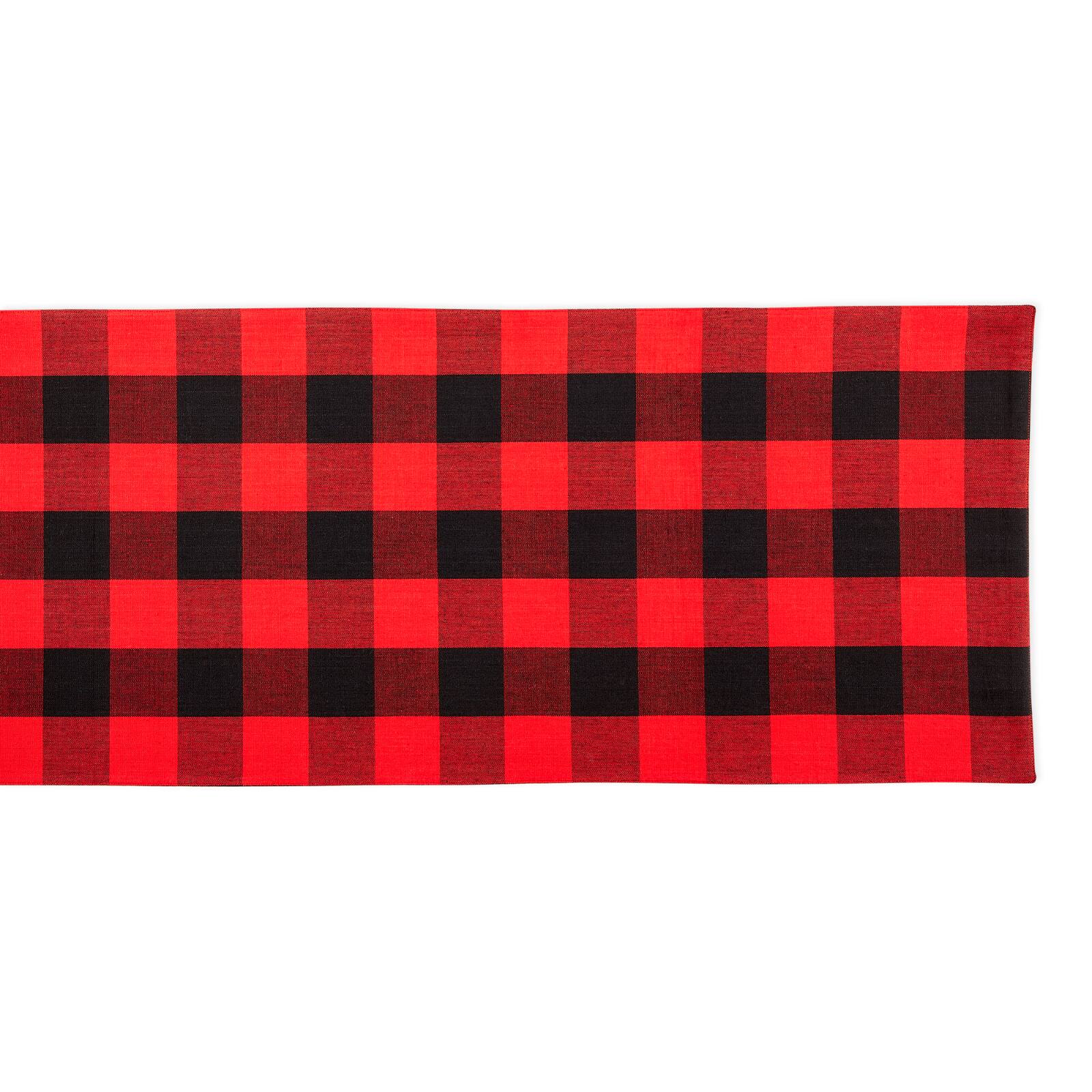 DII® 72" Reversible Gingham & Buffalo Check Table Runner