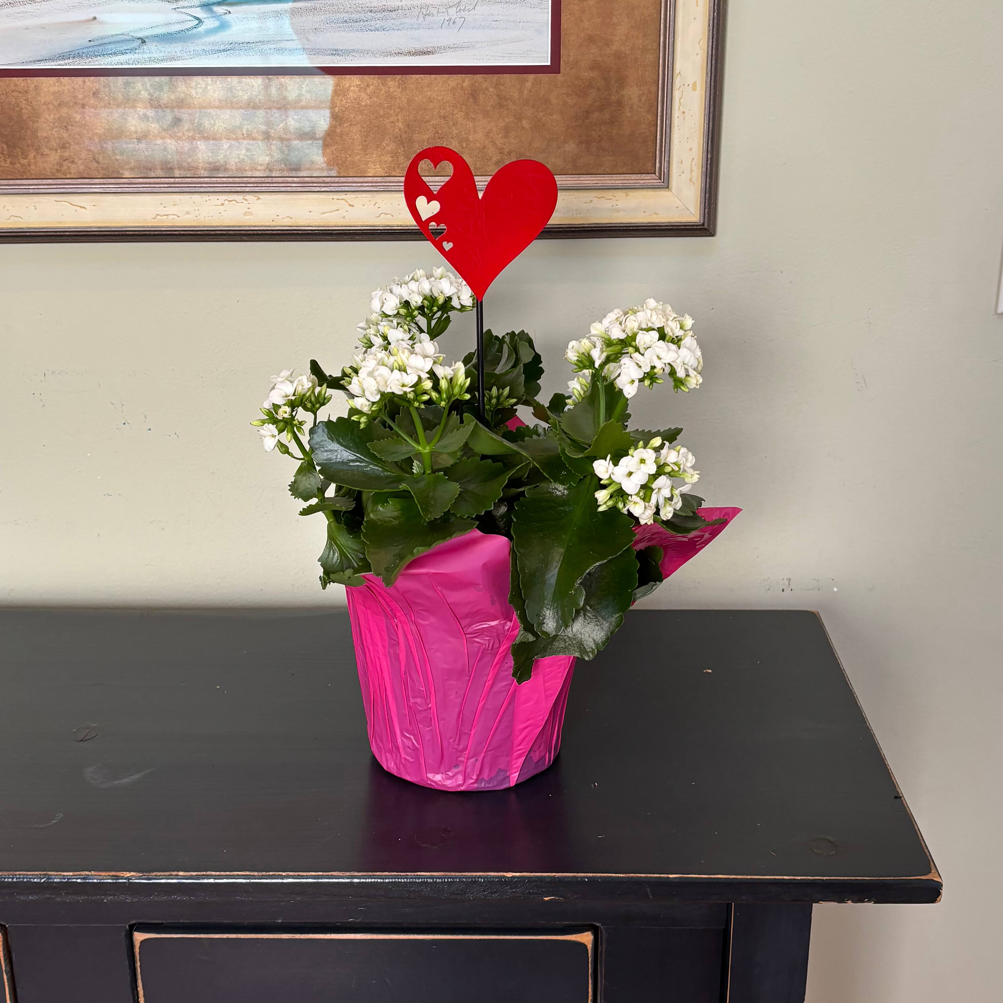 Worth Imports 14" Red & Black Iron Heart with Heart Cut Outs Garden Stake