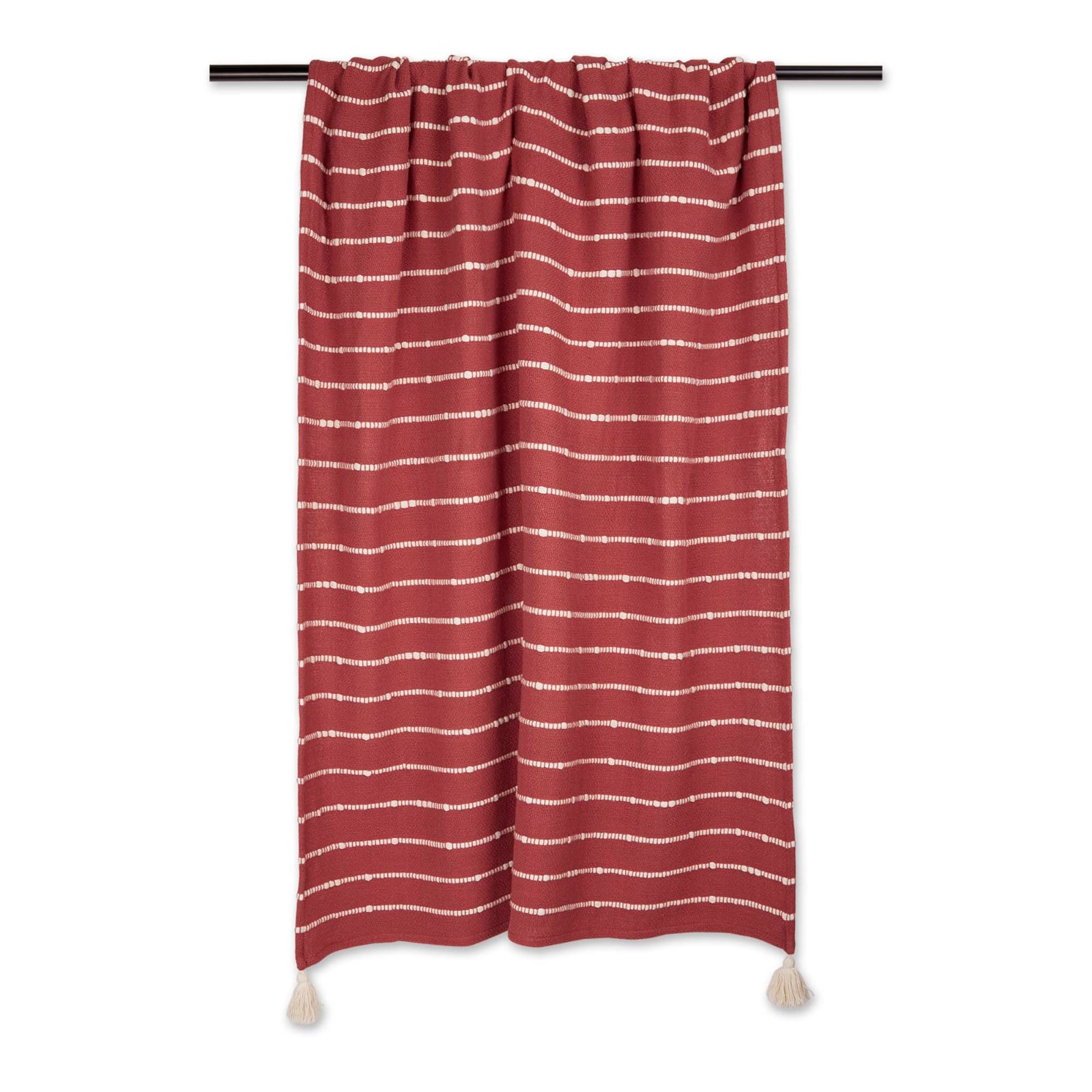 DII® White Slub Stripe Throw