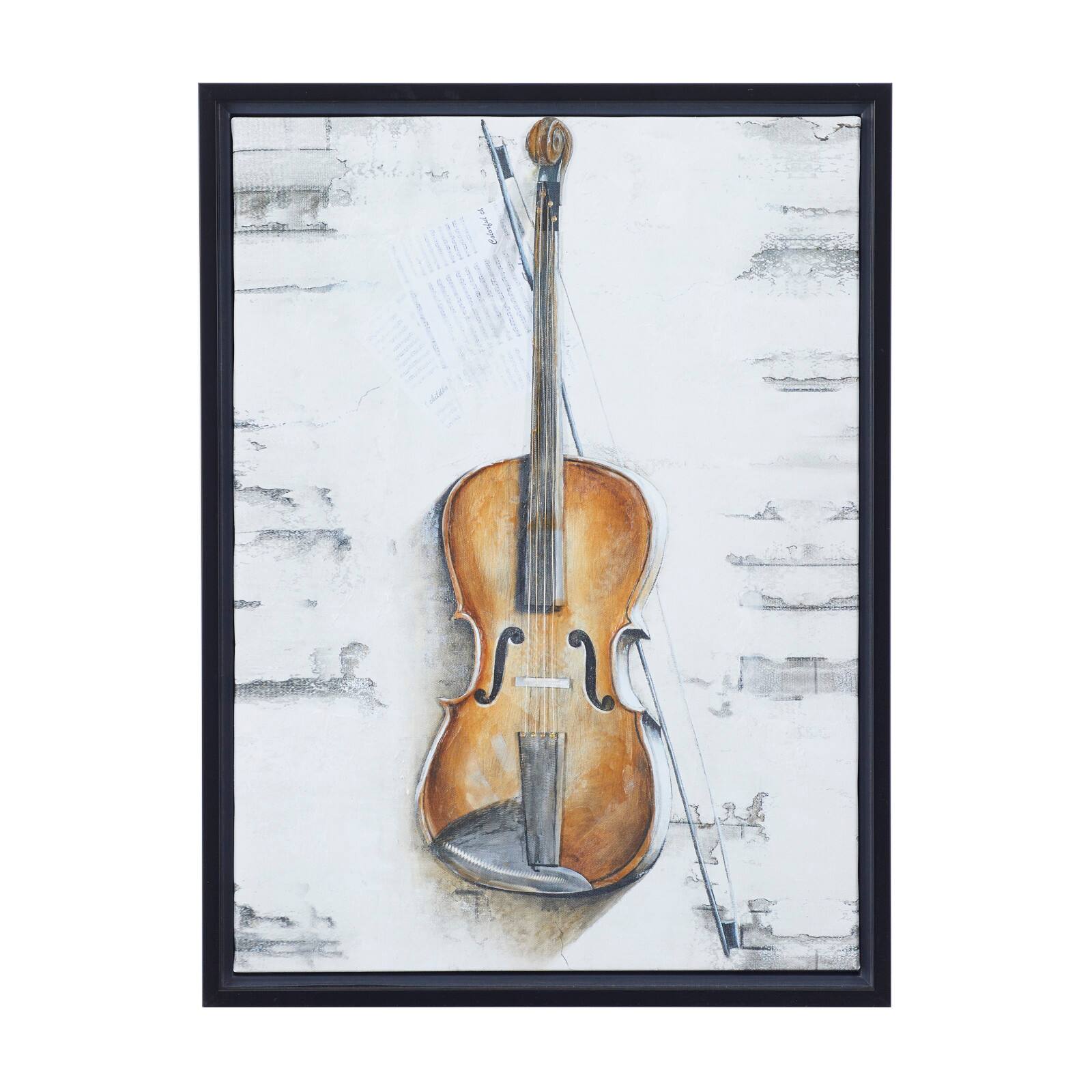 Brown Polystone Traditional Framed Wall Art, 24" x 18"