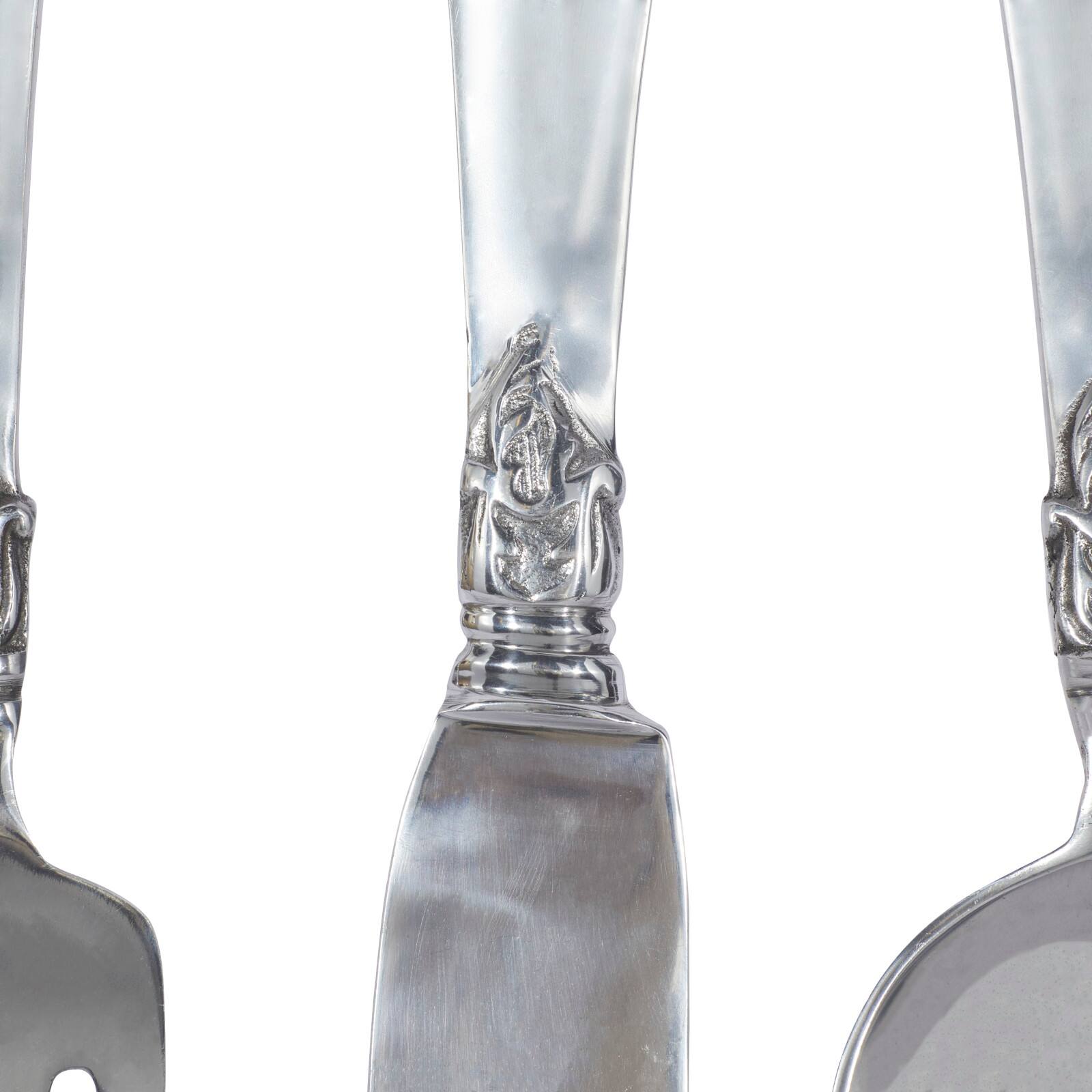23" Silver Aluminum Traditional Wall Décor Set, 3ct.