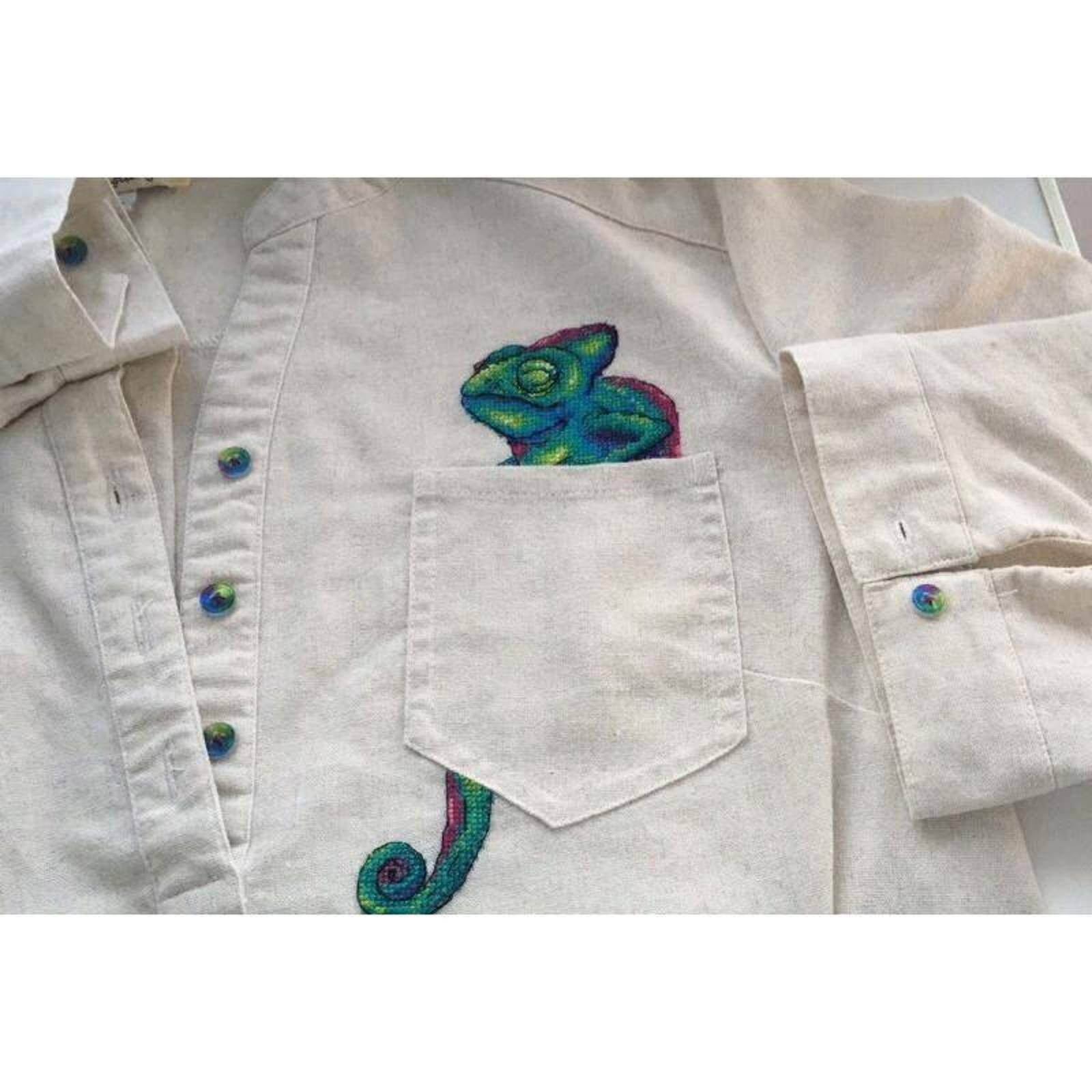 MP Studia Curious Chameleon Cross Stitch Kit
