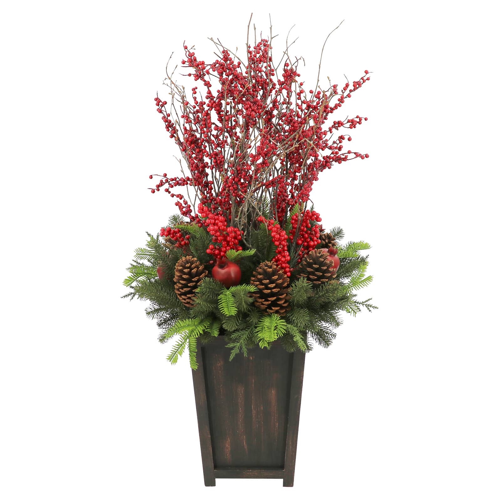 3.5ft. Potted Pine, Red Berries & Pinecones by Ashland®