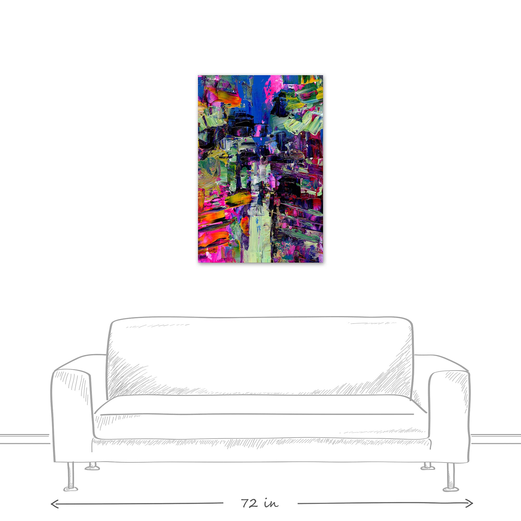 Bright Neon 24" x 36" Canvas Wall Art