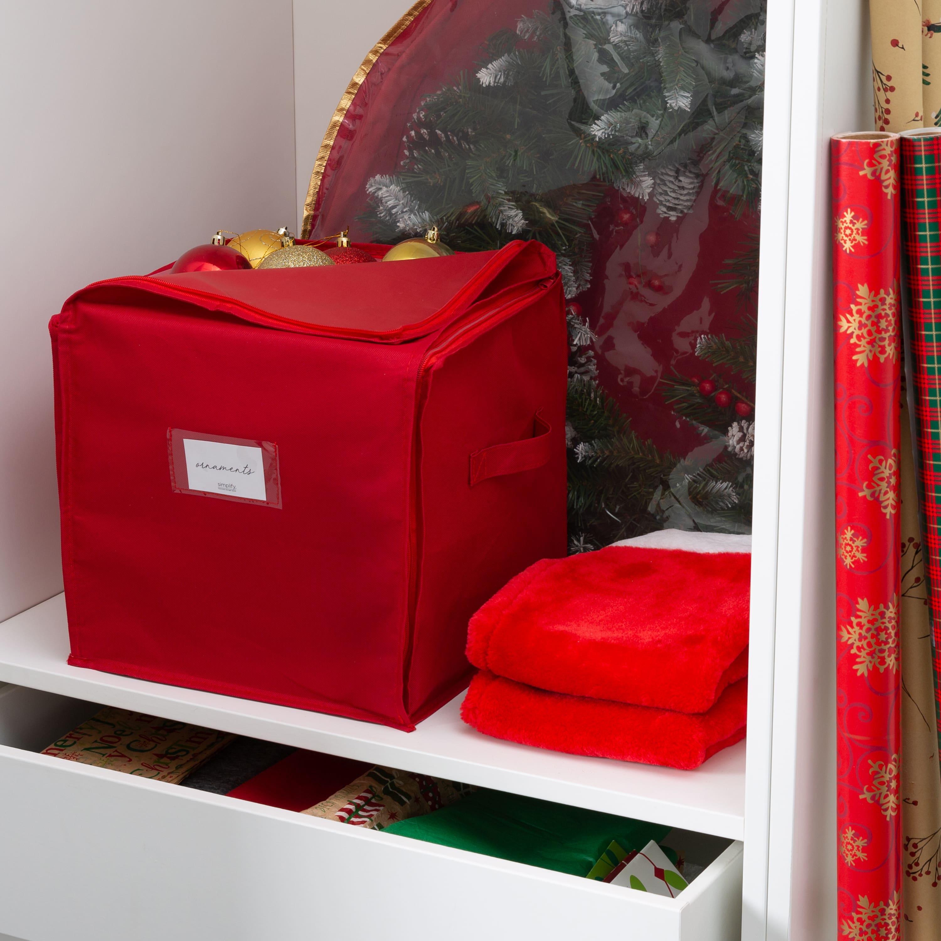 Simplify Stackable Christmas Ornament Storage Box