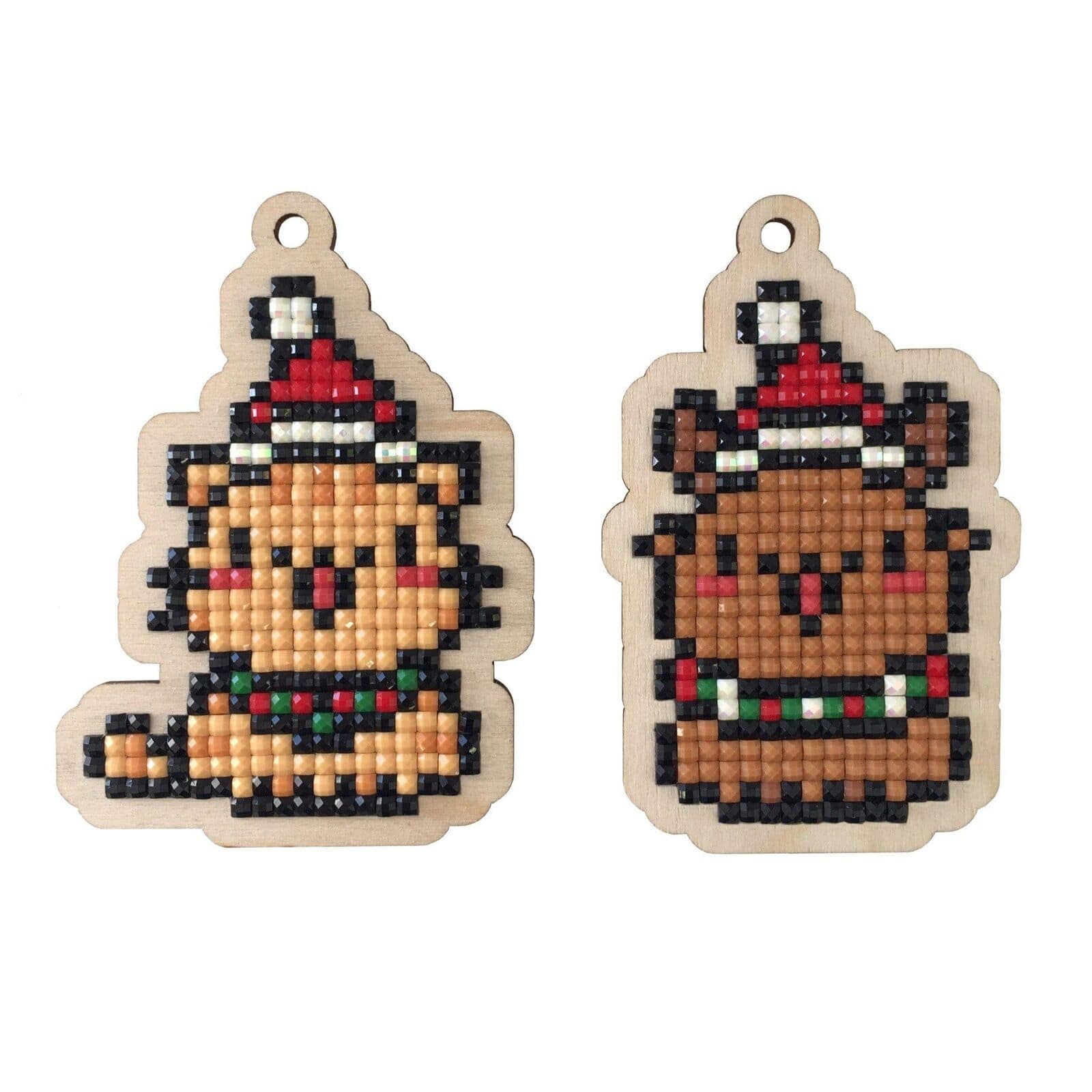Wizardi Diamond Painting Kit Christmas Kittens