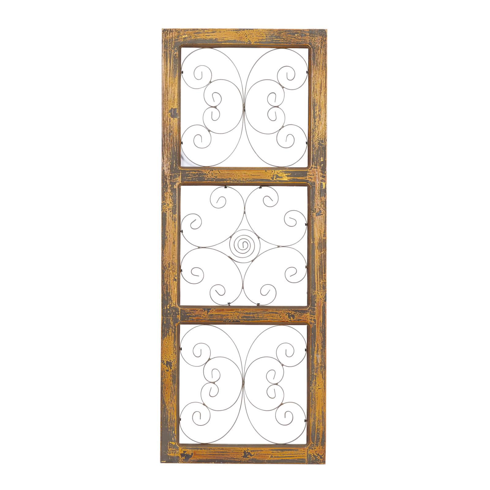 Brown Rustic Ornamental Wood & Metal Wall Décor